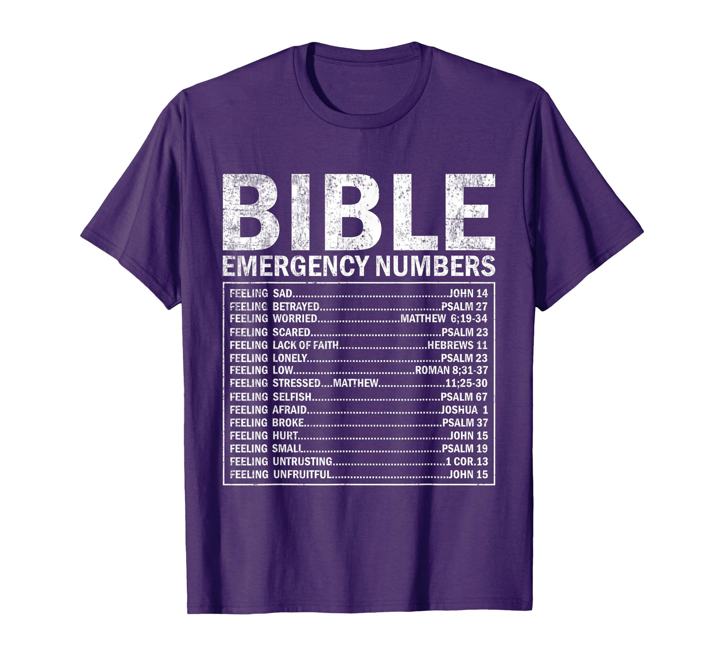 Christian Bible Emergency Numbers Cute Christian T-Shirt