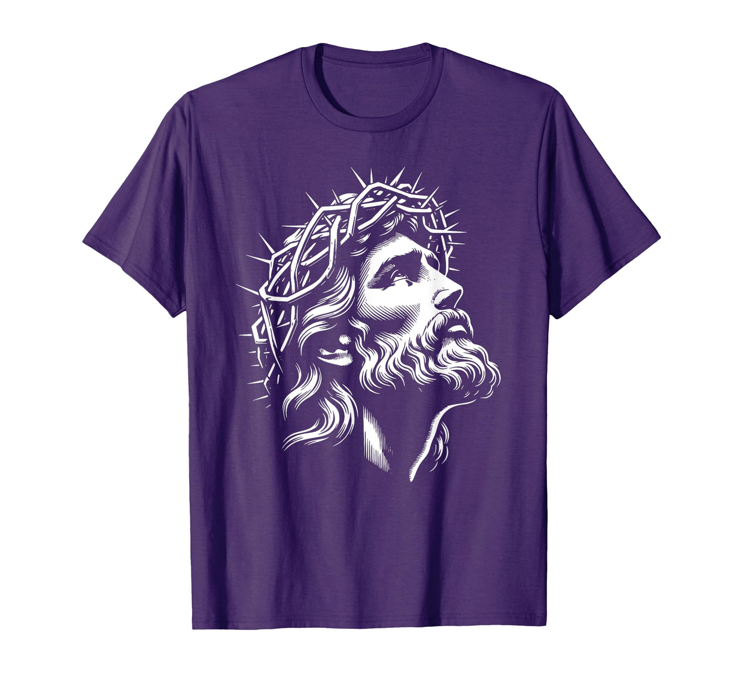 Jesus Christ Face With Crown Of Thorns God Bible T-Shirt