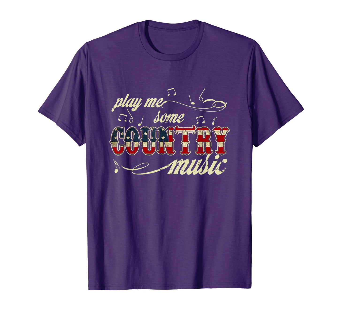 Play Me Some Country Music Western Festival American Flag T-Shirt