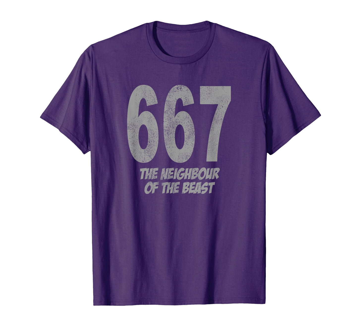 667 Neighbour Of The Beast I Funny Writing Lettering Design T-Shirt