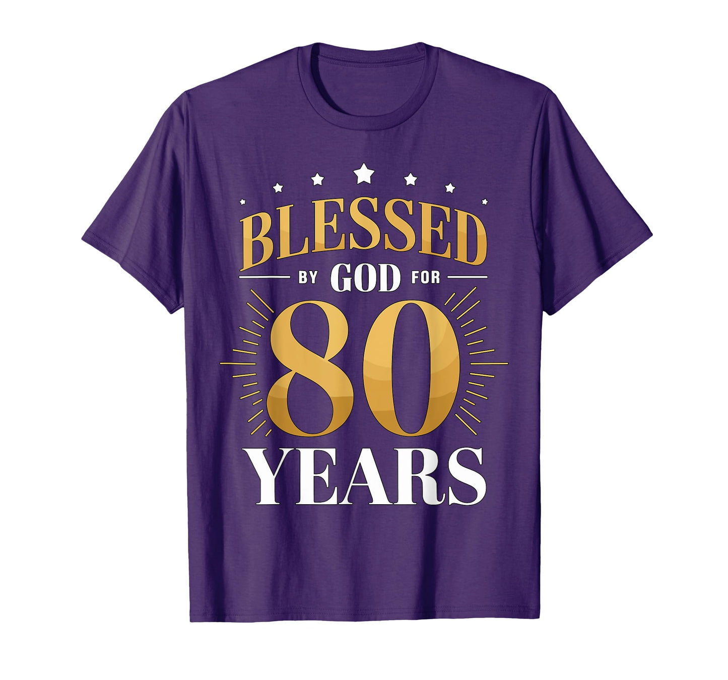 Blessed by God for 80 Years Old 80th Birthday Party Grandma T-Shirt