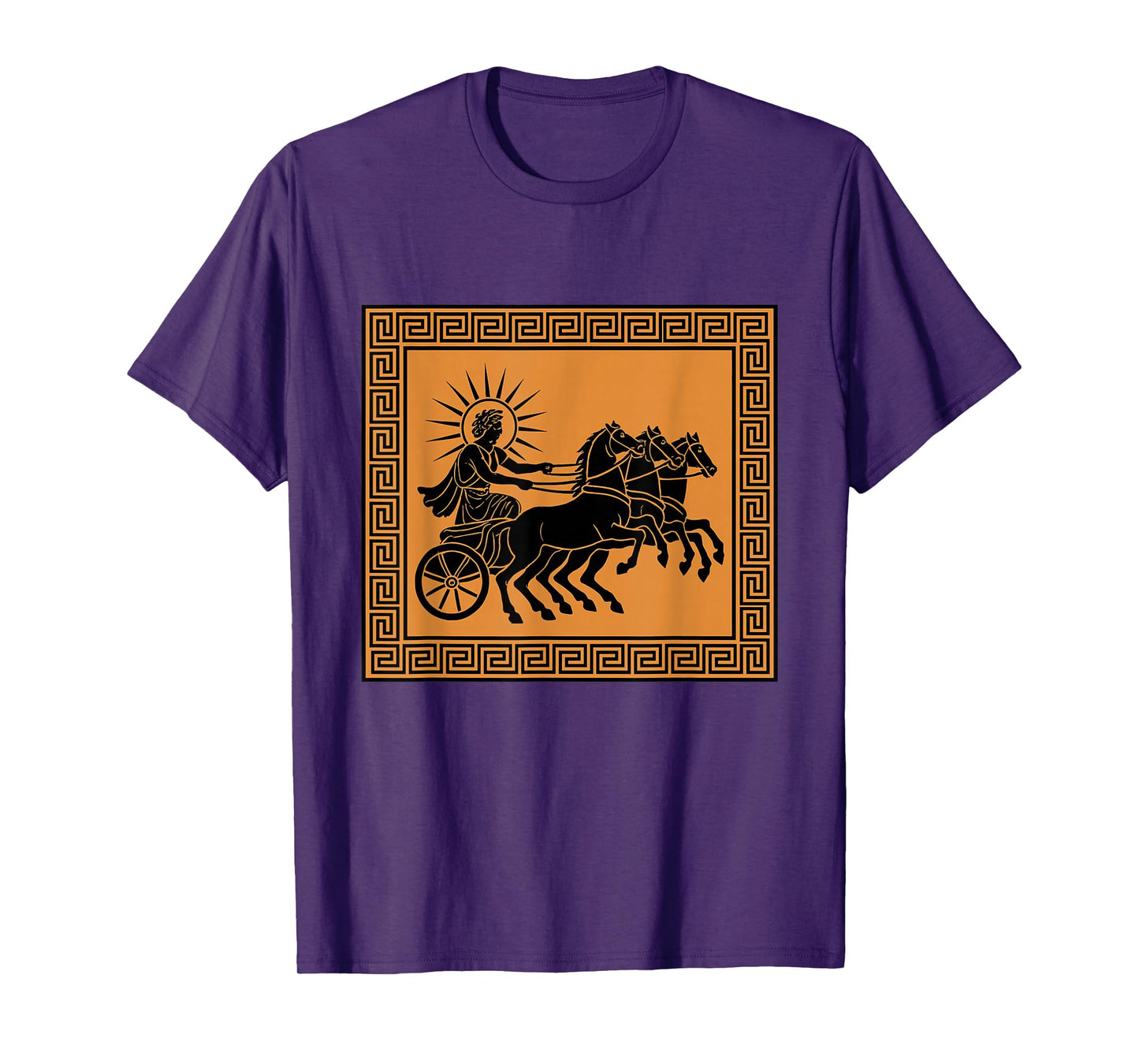 Helios God Chariot Horses Ancient Art Greece Greek Mythology T-Shirt