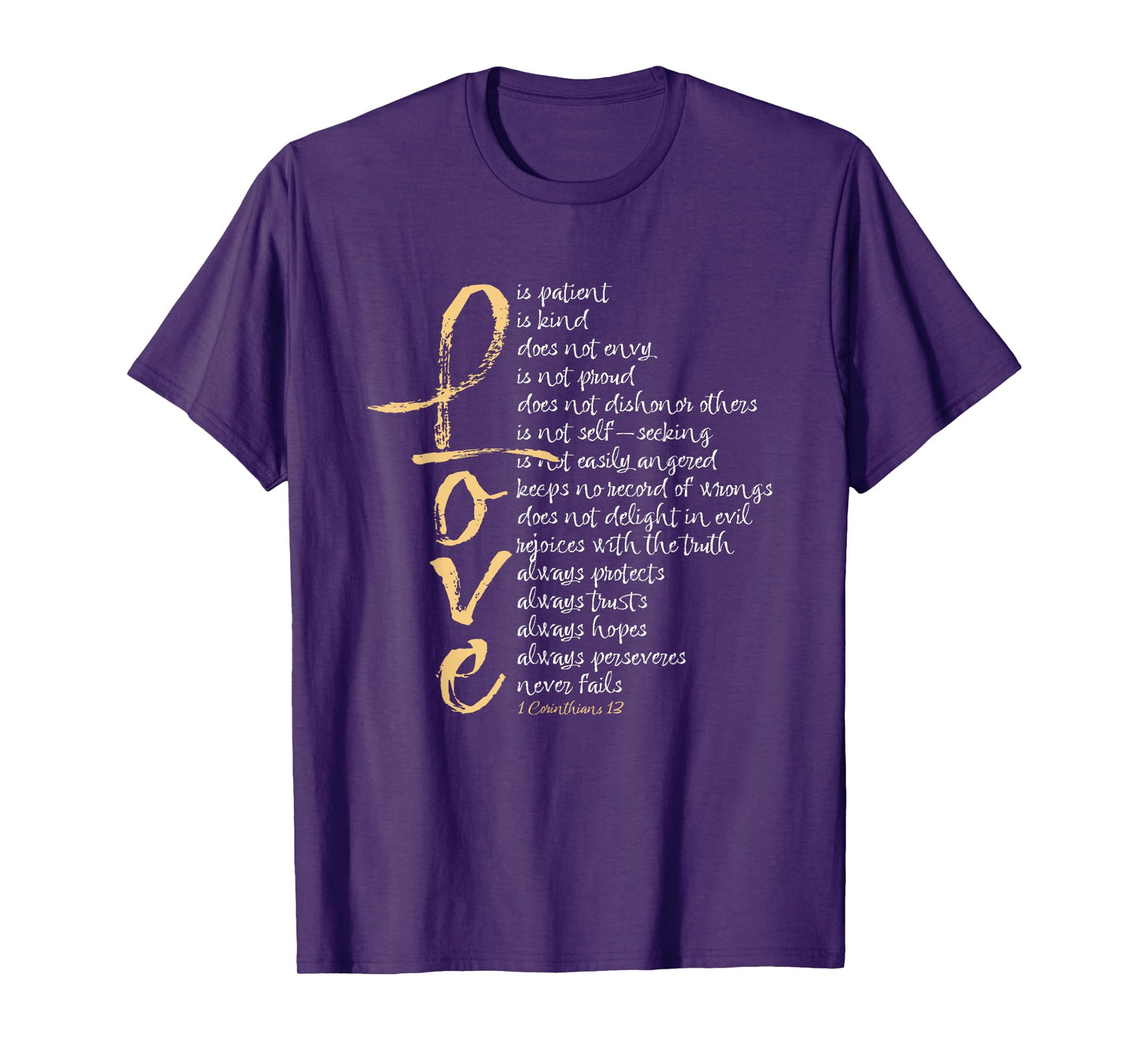 1 Corinthians 13 Bible Verse Love is Patient Love is Kind T-Shirt