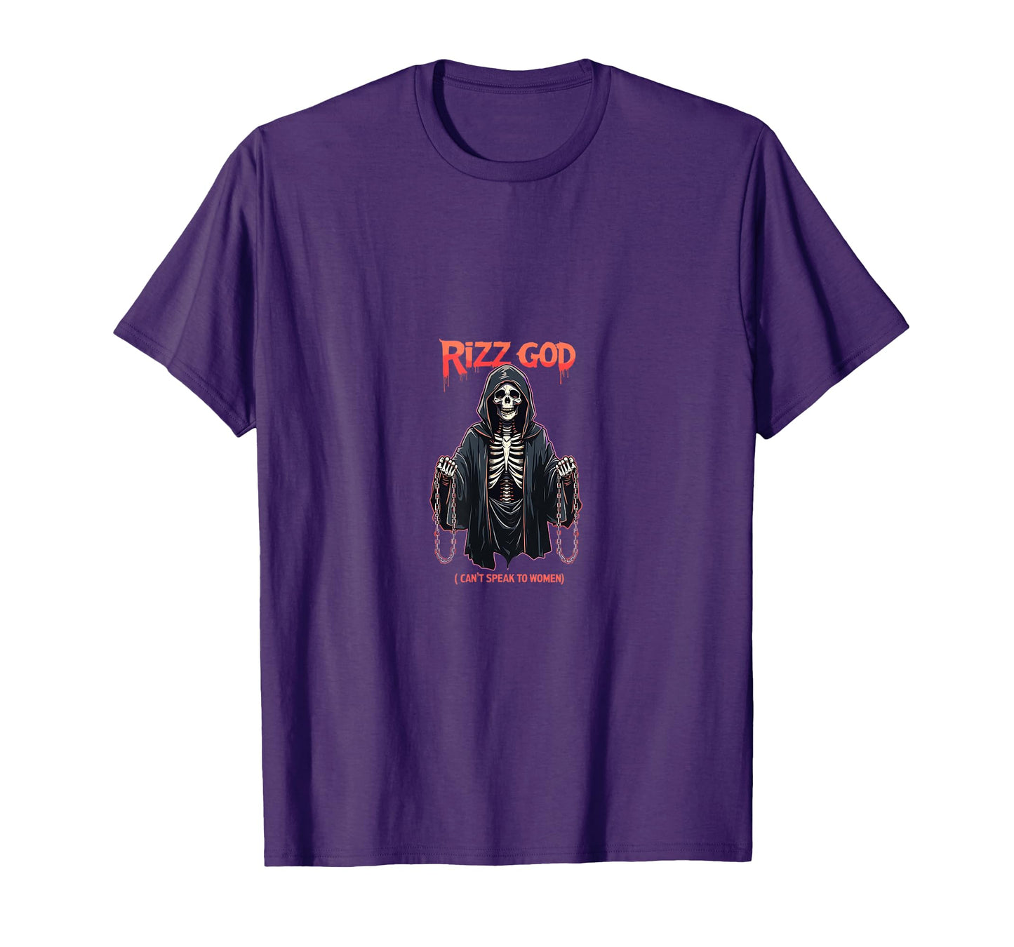 Rizz God Grim Reaper Funny Skeleton T-Shirt