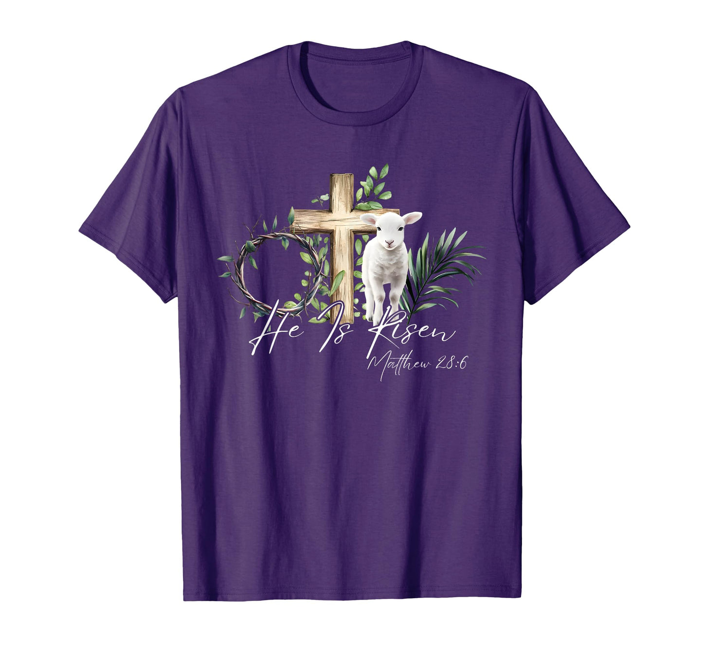 He Is Risen Jesus Christian Funny Easter Day Womens Kids T-Shirt