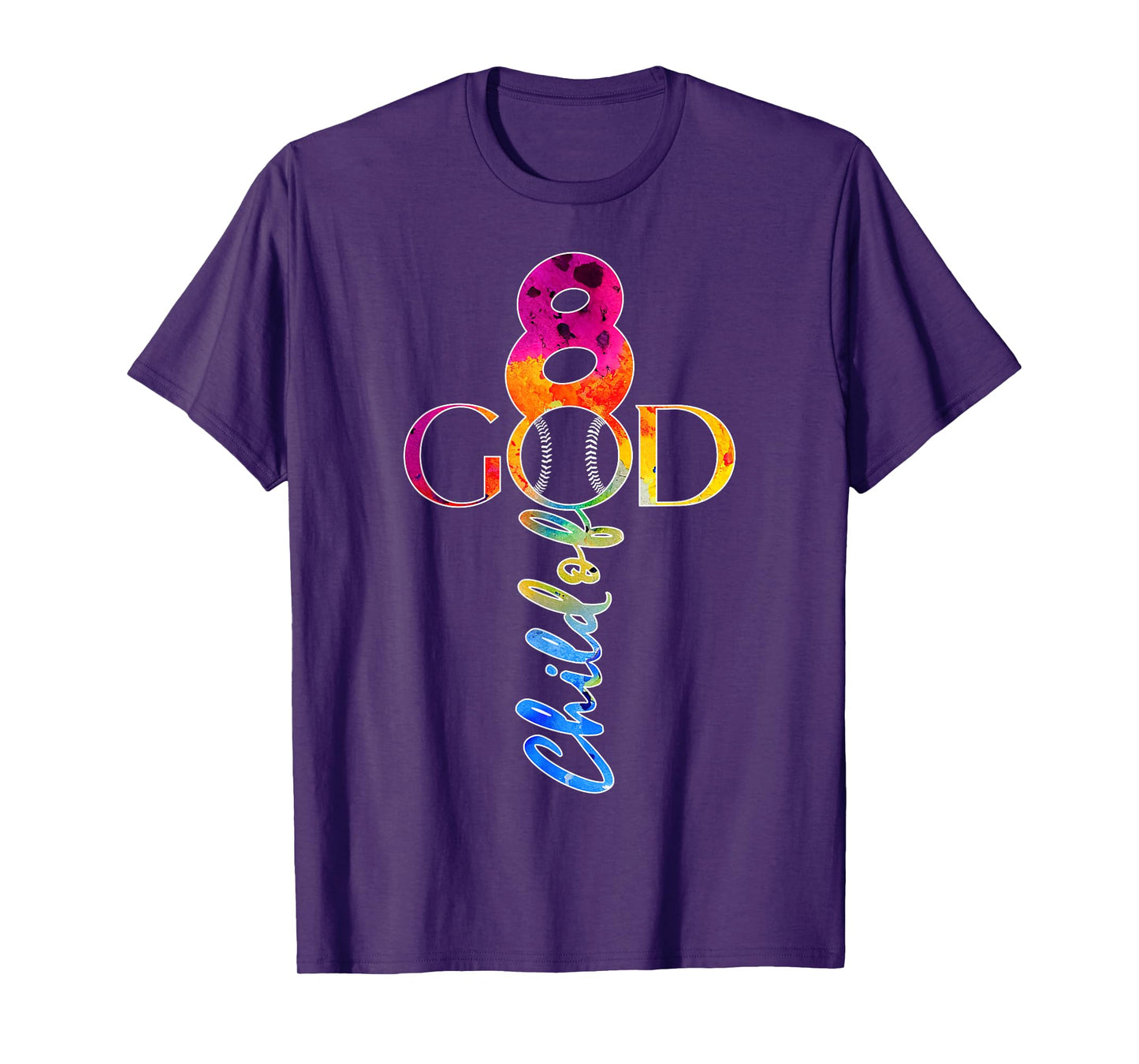 JESUS 8 YEARS CHILD OF GOD BASEBALL 8TH BIRTHDAY T-Shirt
