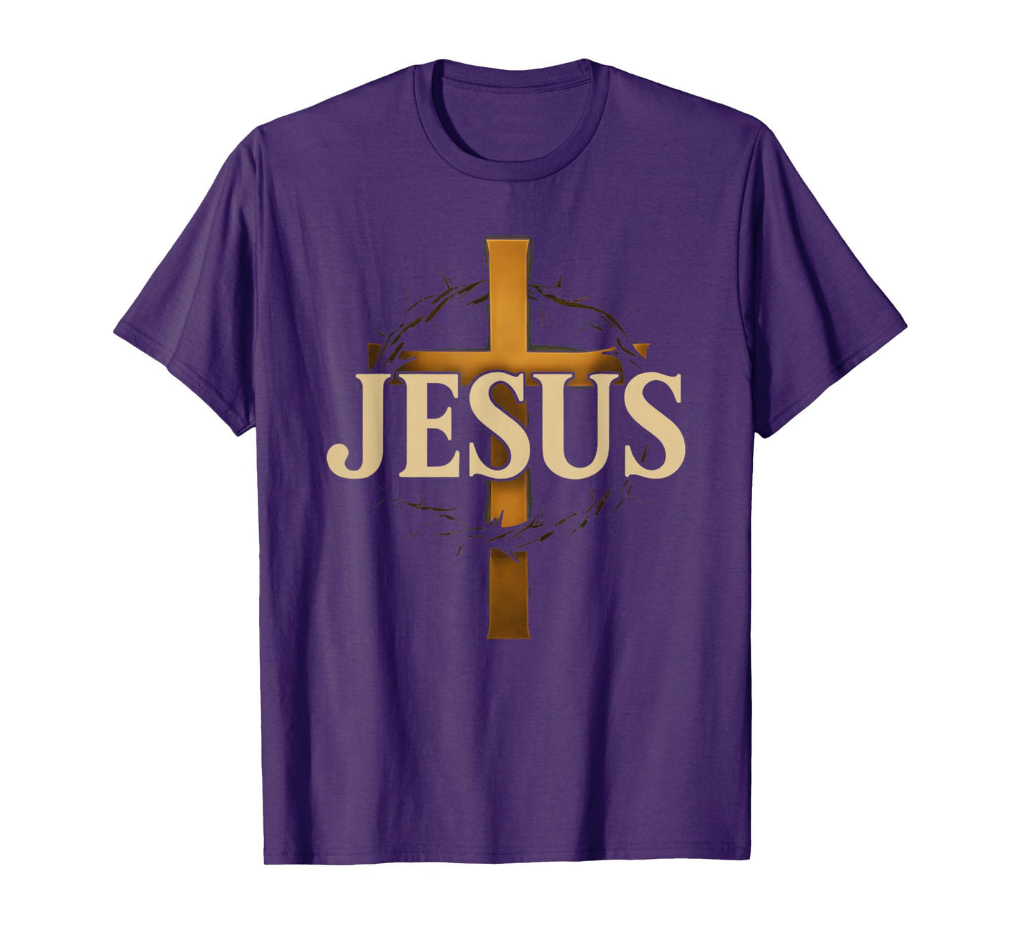 Vintage Jesus Cross With Crown King Christian Gift T-Shirt