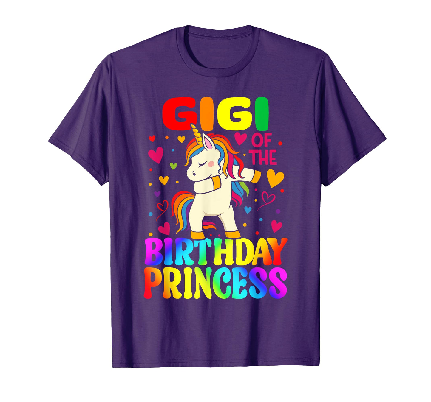 Gigi Of The Birthday Princess Unicorn Matching Family T-Shirt