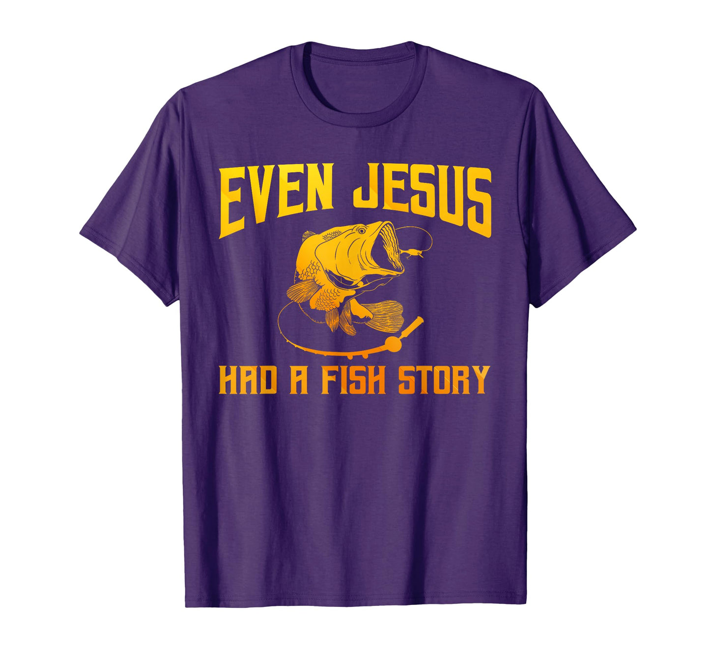 Funny Jesus Fish Art For Men Women Fisherman Fisher Fishing T-Shirt
