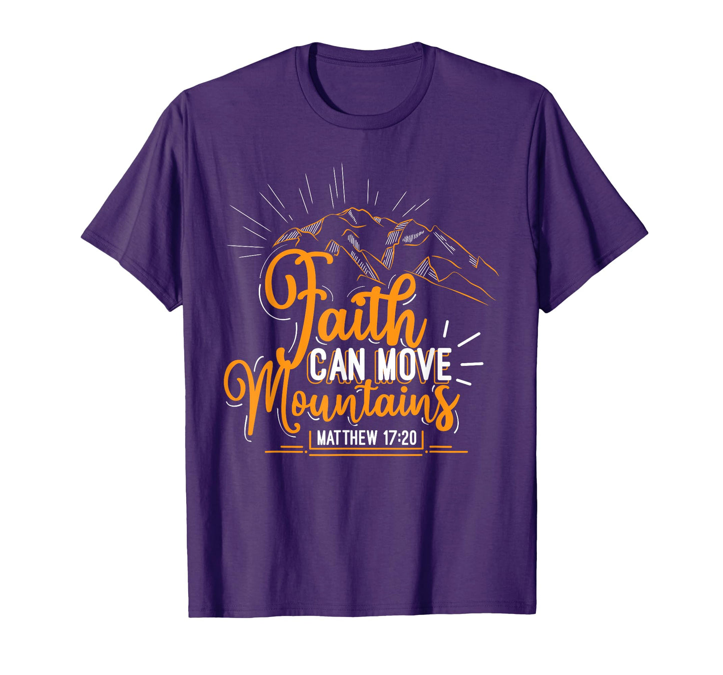 Faith Can Move Mountains Christian Inspirational Matching T-Shirt