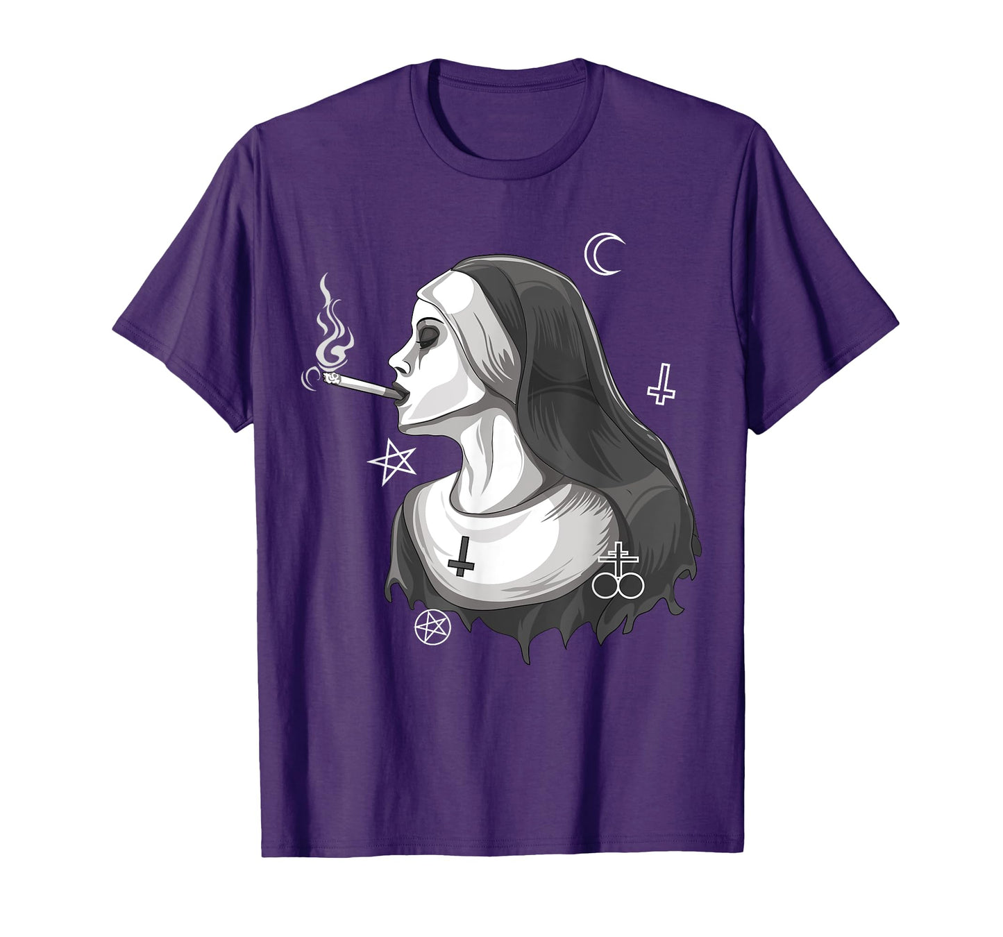 Dark Nun Satanic Occult Gothic Evil Anti-Christ Nun Unholy T-Shirt