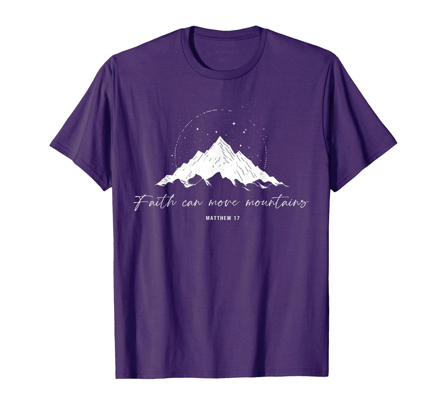 Faith Can Move Mountains Christian Camping Hiking T-Shirt