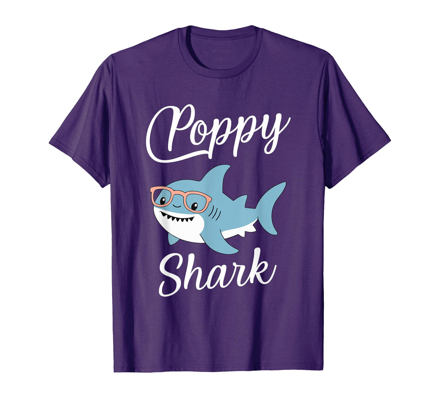 Poppy Shark Funny Matching Family Grandpa T-Shirt