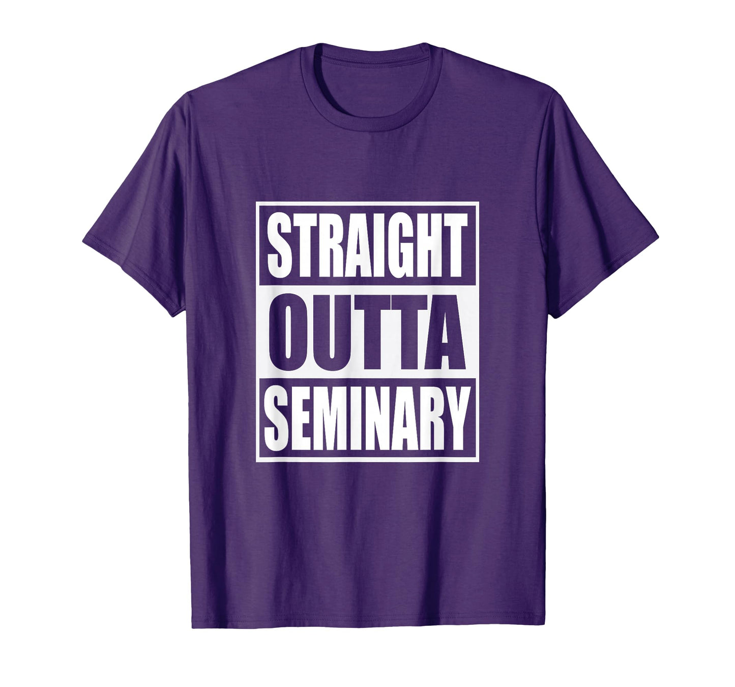 Straight Outta Seminary Funny Preacher Graduation T-Shirt T-Shirt