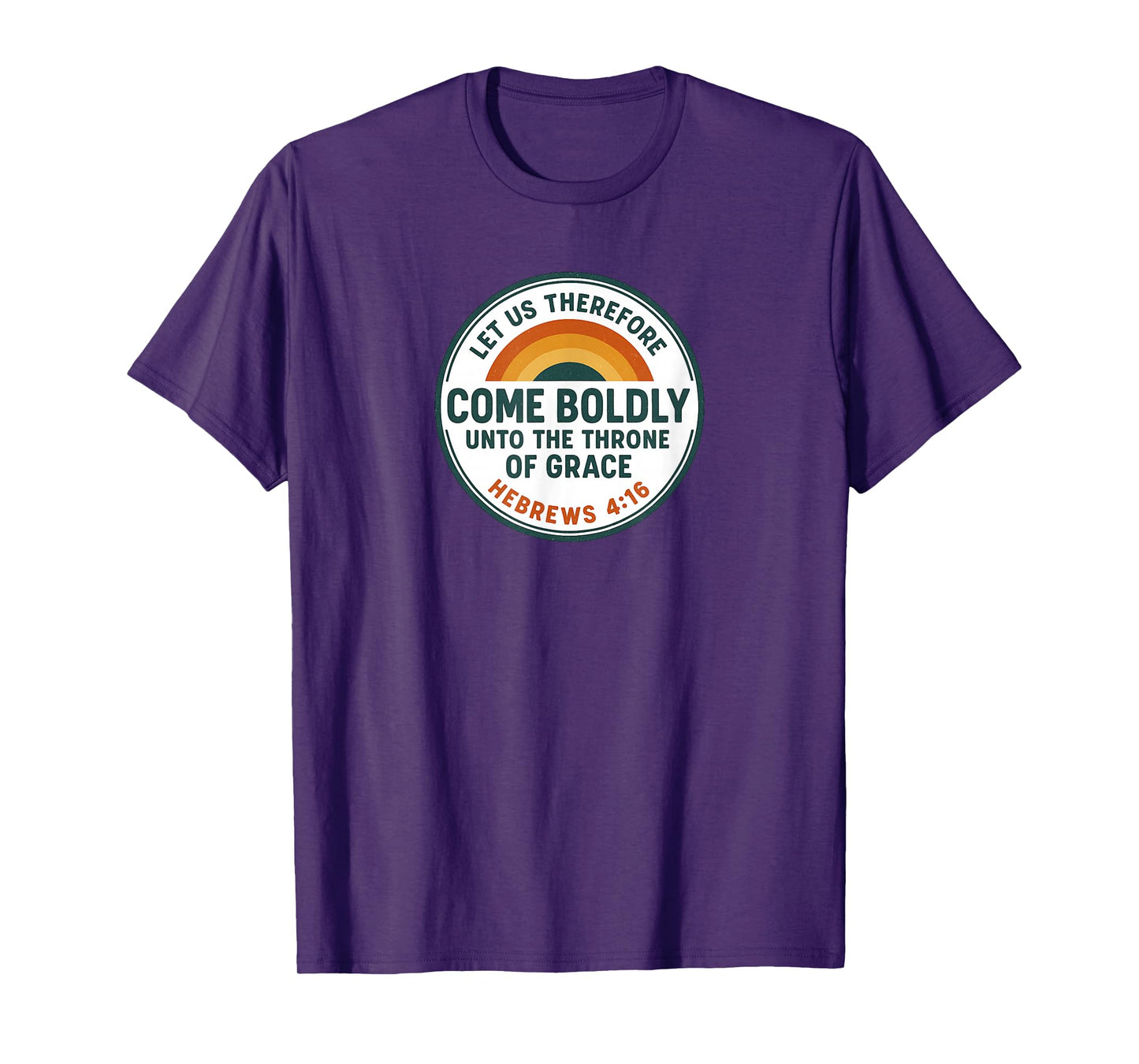 Come Boldly Throne of Grace Retro Hebrews 4:16 Christian T-Shirt