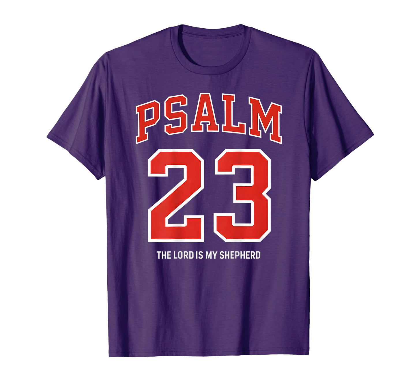 Christian Psalm 23 Bible Verse The Lord Shepherd (on Back) T-Shirt