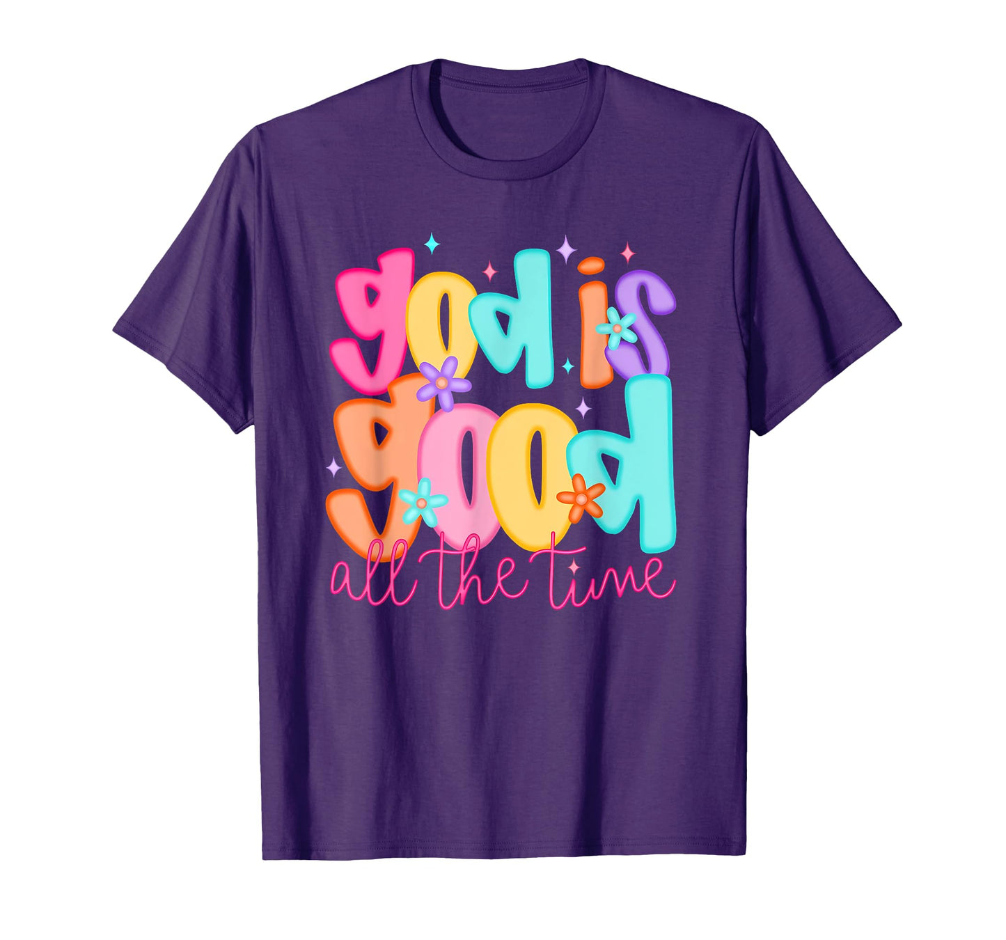 Cute Christian God Is Good All The Time Jesus Women Girl T-Shirt