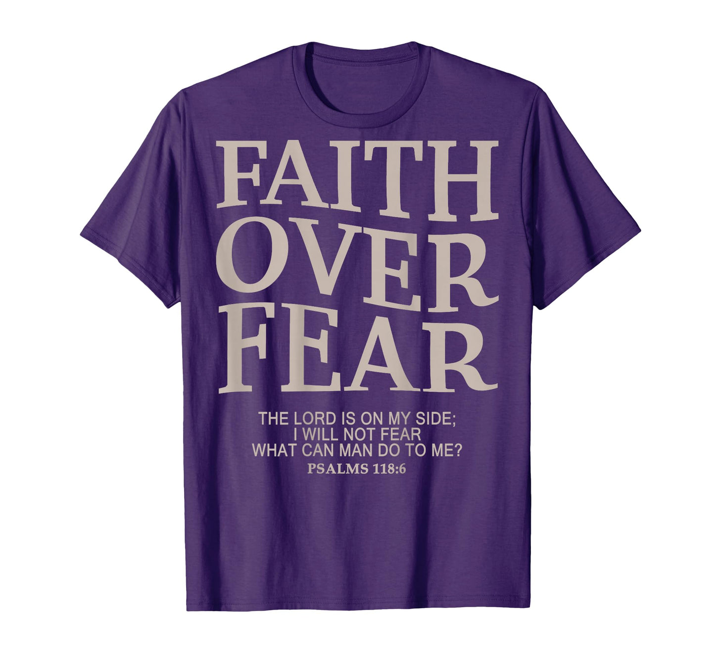 Girl Teen Faith Over Fear Christian Bible Verse Cute Jesus T-Shirt
