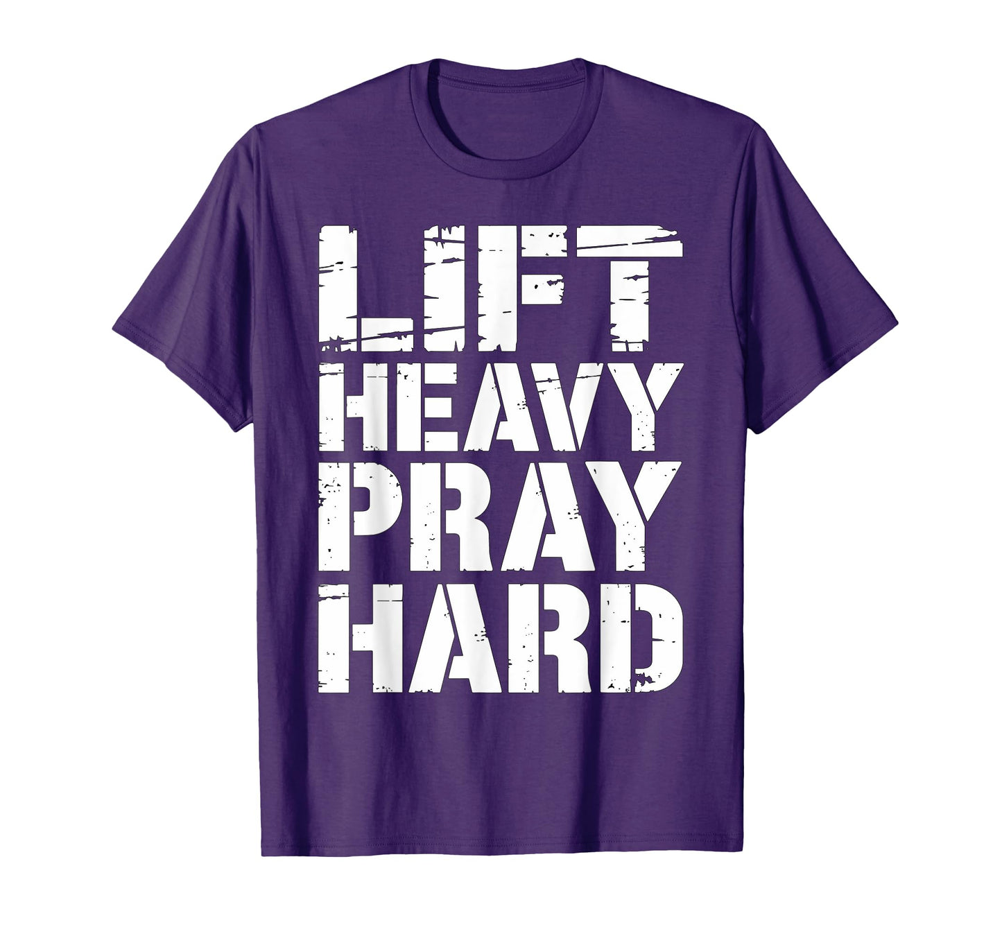 Lift Heavy Pray Hard Gym Christian Lifting Bodybuilder T-Shirt