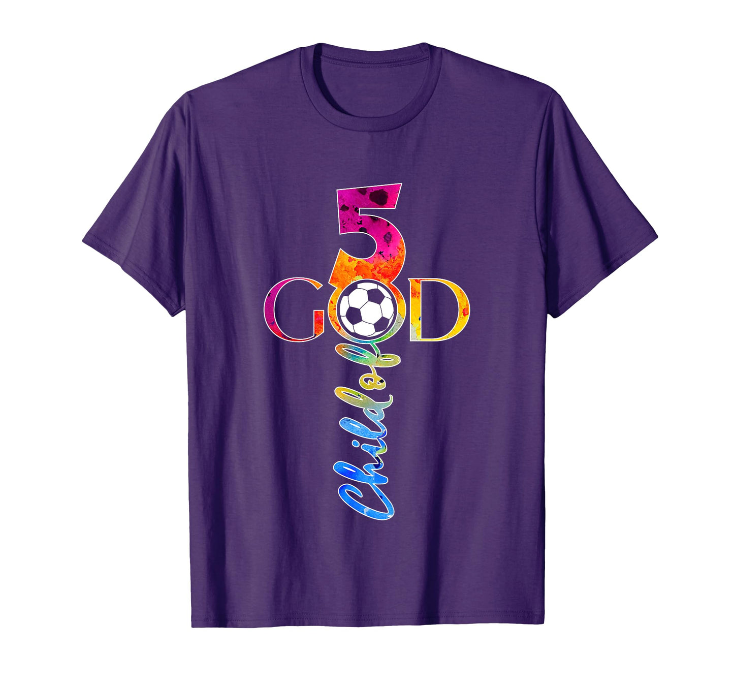 JESUS 5 YEARS CHILD OF GOD SOCCER 5TH BIRTHDAY T-Shirt