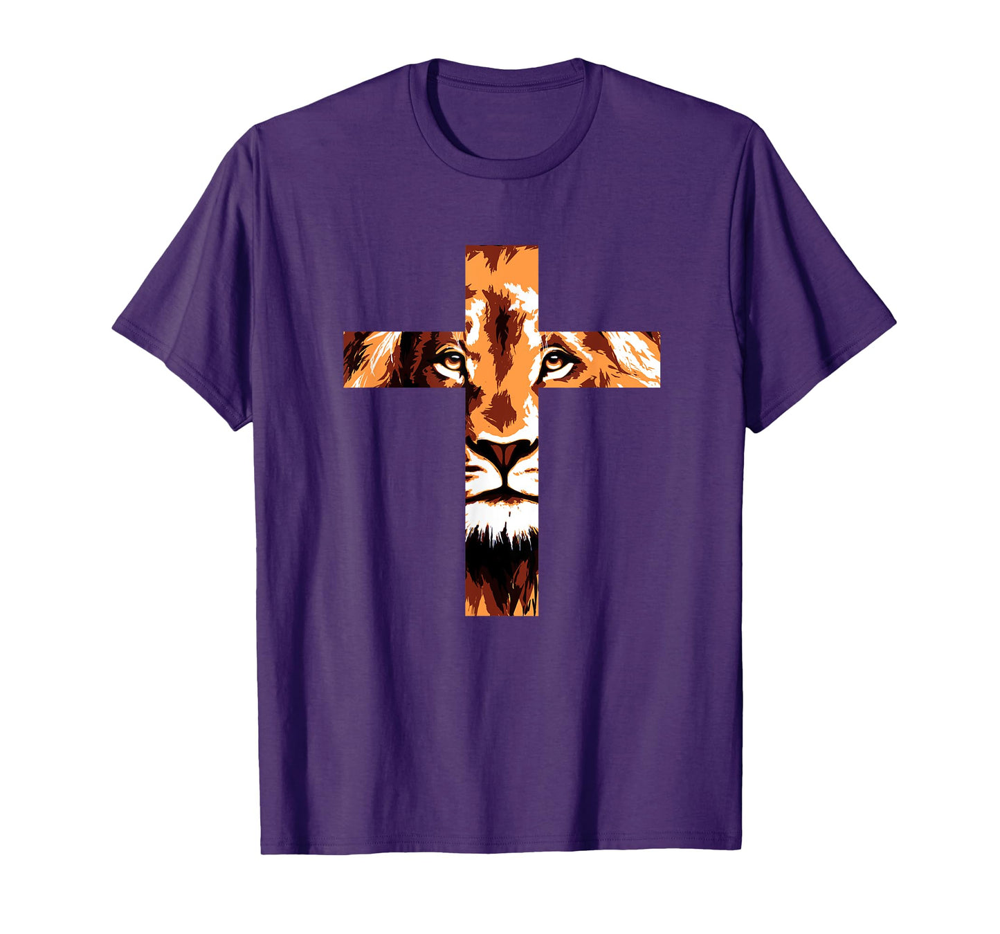 Chirstian Cross Lion Judah Jesus God Faith T-Shirt