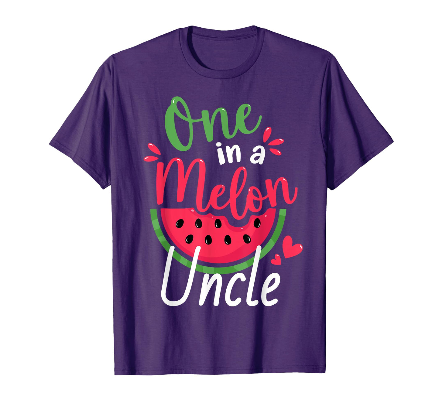 One in a Melon Uncle 1st Birthday Summer Family Matching T-Shirt