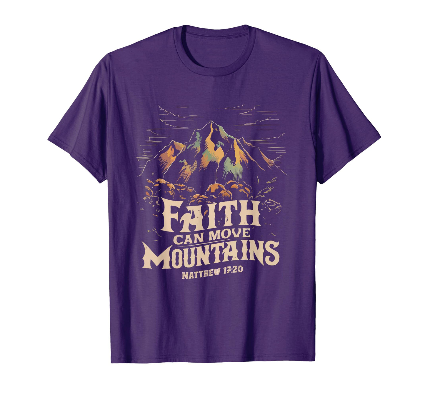 Faith Can Move Mountains Shirt Christian Men Women Kids T-Shirt