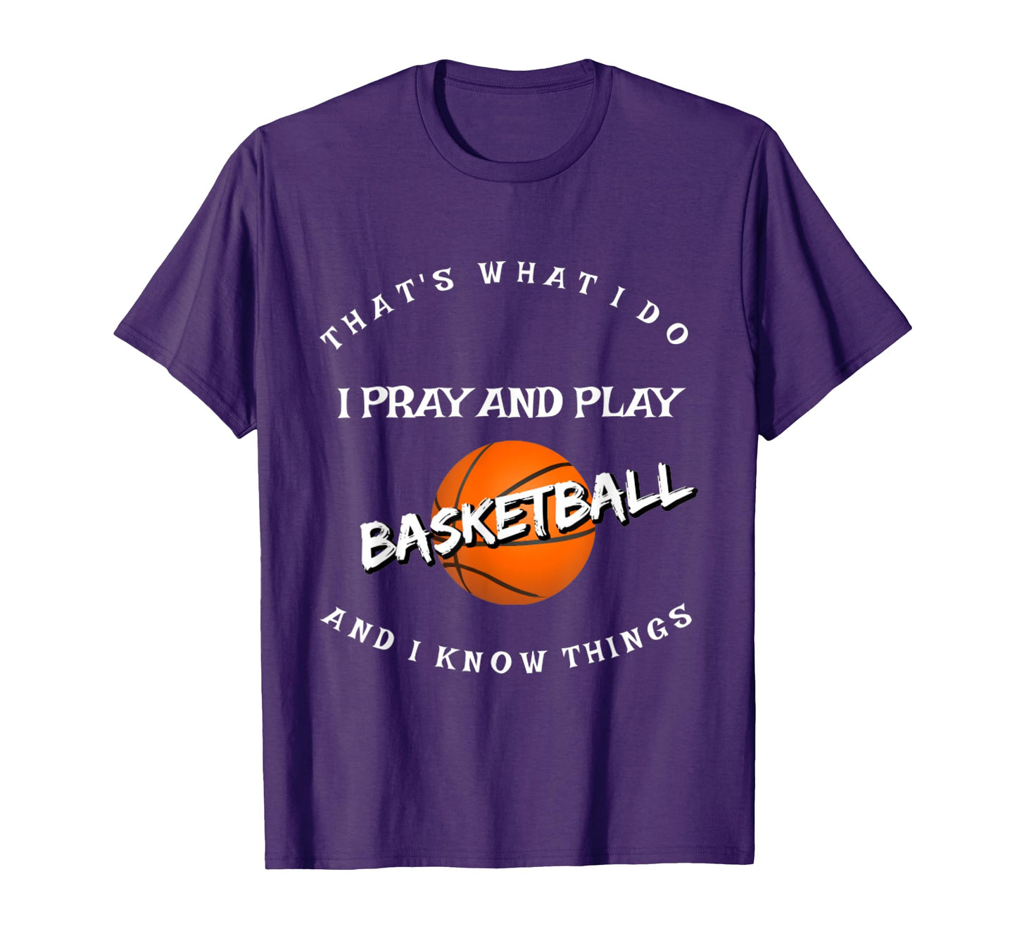 Christian T-Shirts I Pray and Play Basketball Great Gift T-Shirt
