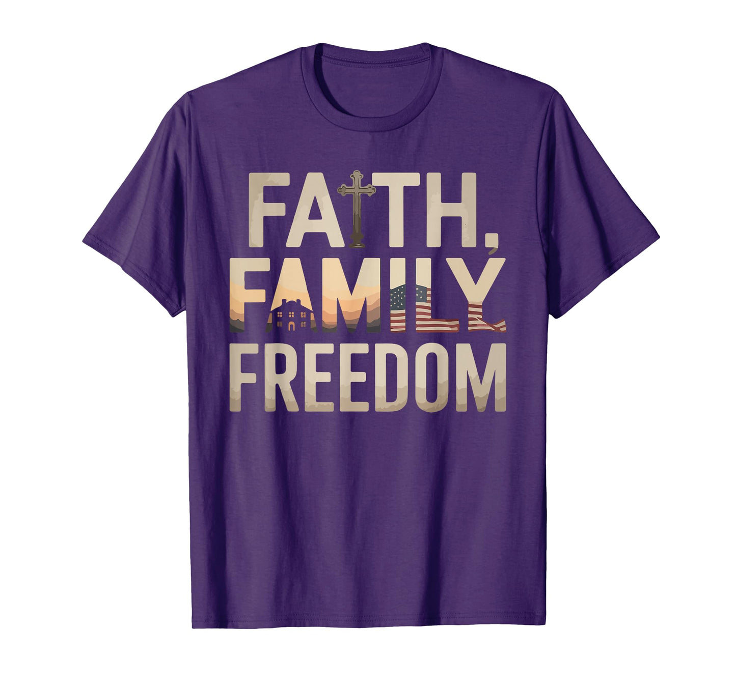 Faith Family Freedom 4th Of July American Patriotic T-Shirt