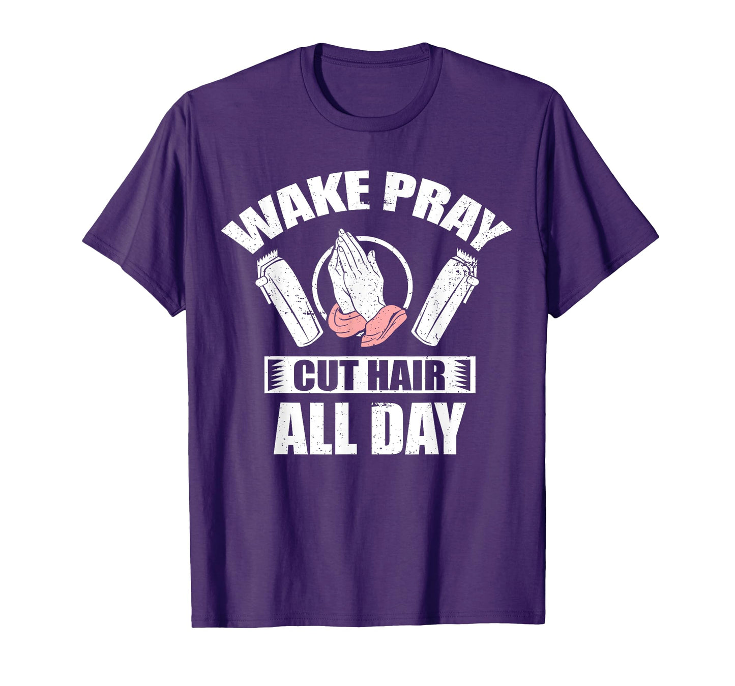 Wake Pray Cut Hair Christian Barber Religious Hairdresser T-Shirt