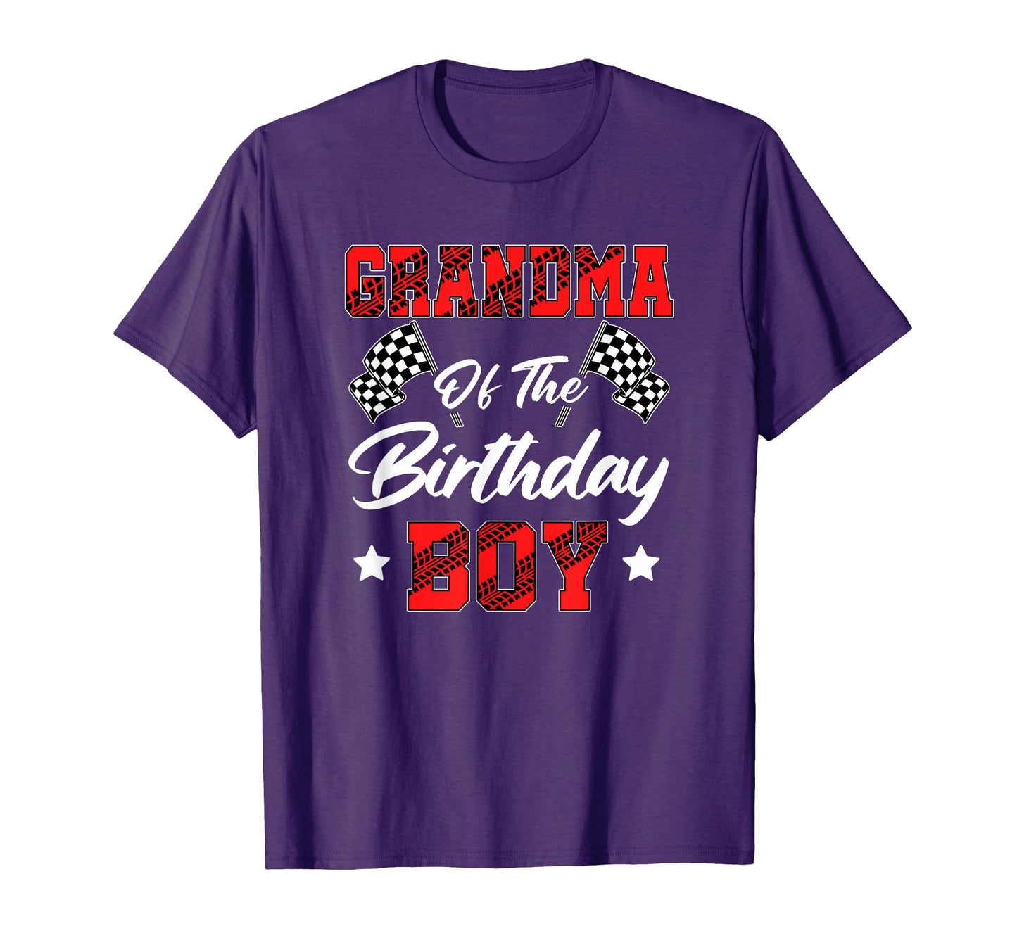 Race Car Grandma Of The Birthday Boy Racing Family Pit Crew T-Shirt