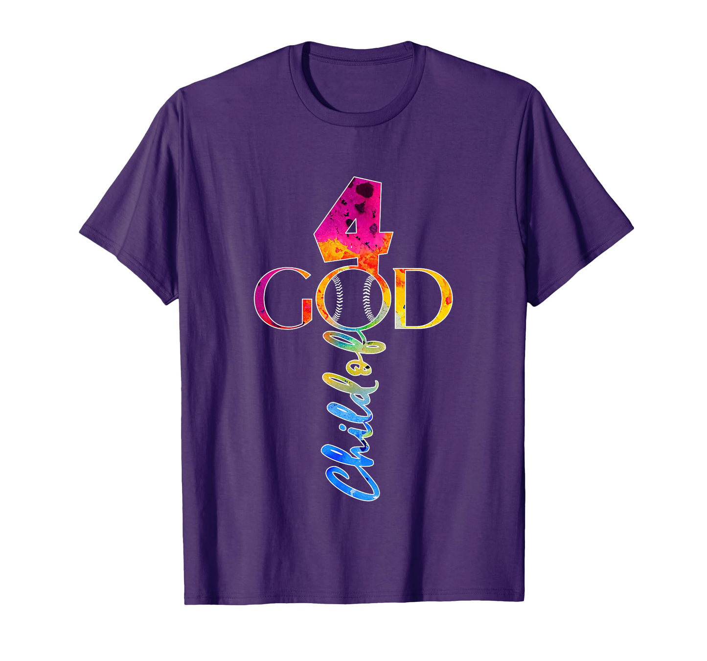 JESUS 4 YEARS CHILD OF GOD BASEBALL 4TH BIRTHDAY T-Shirt