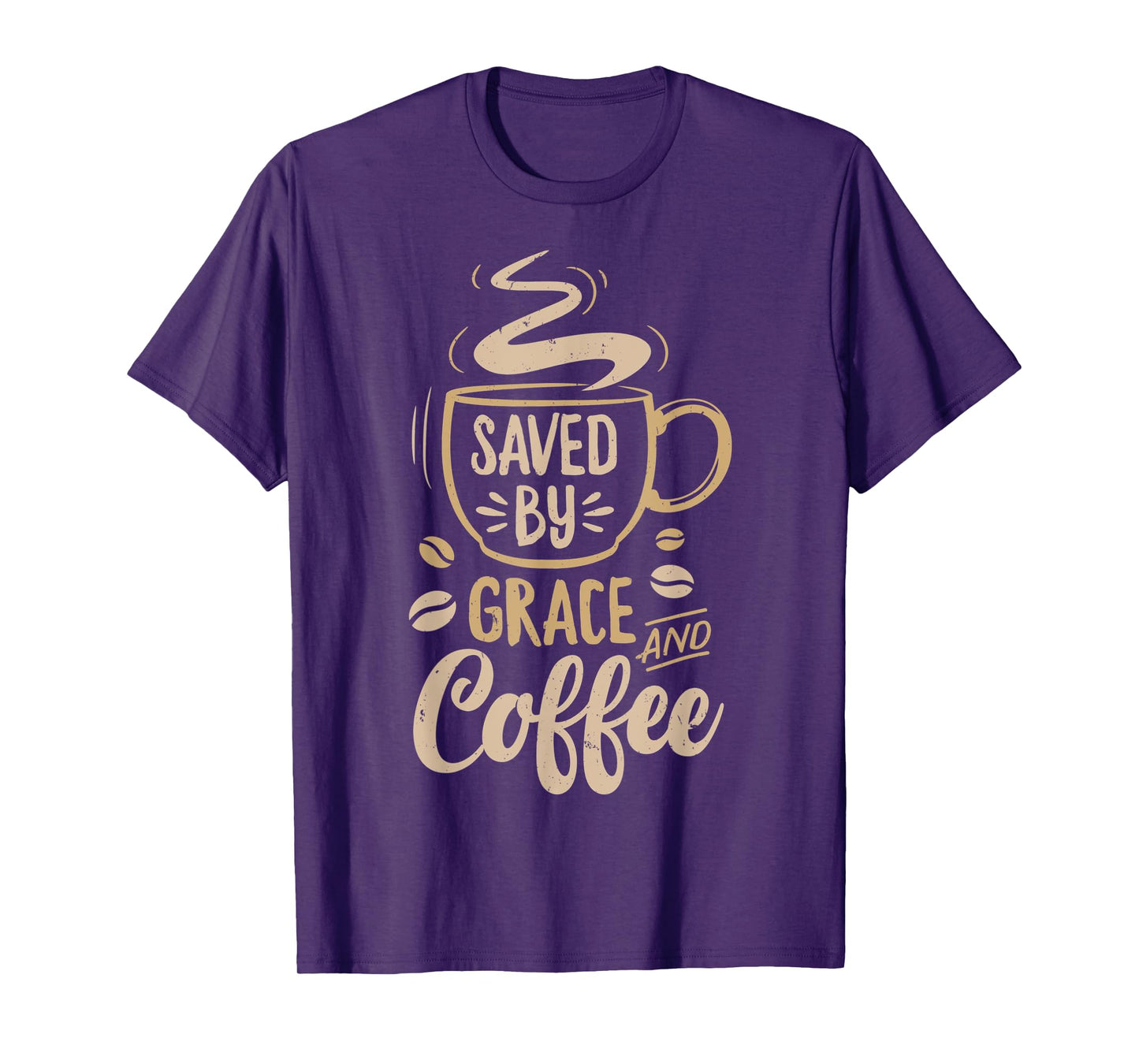 Saved By Grace And Coffee T shirt Christian Women Funny Gift T-Shirt
