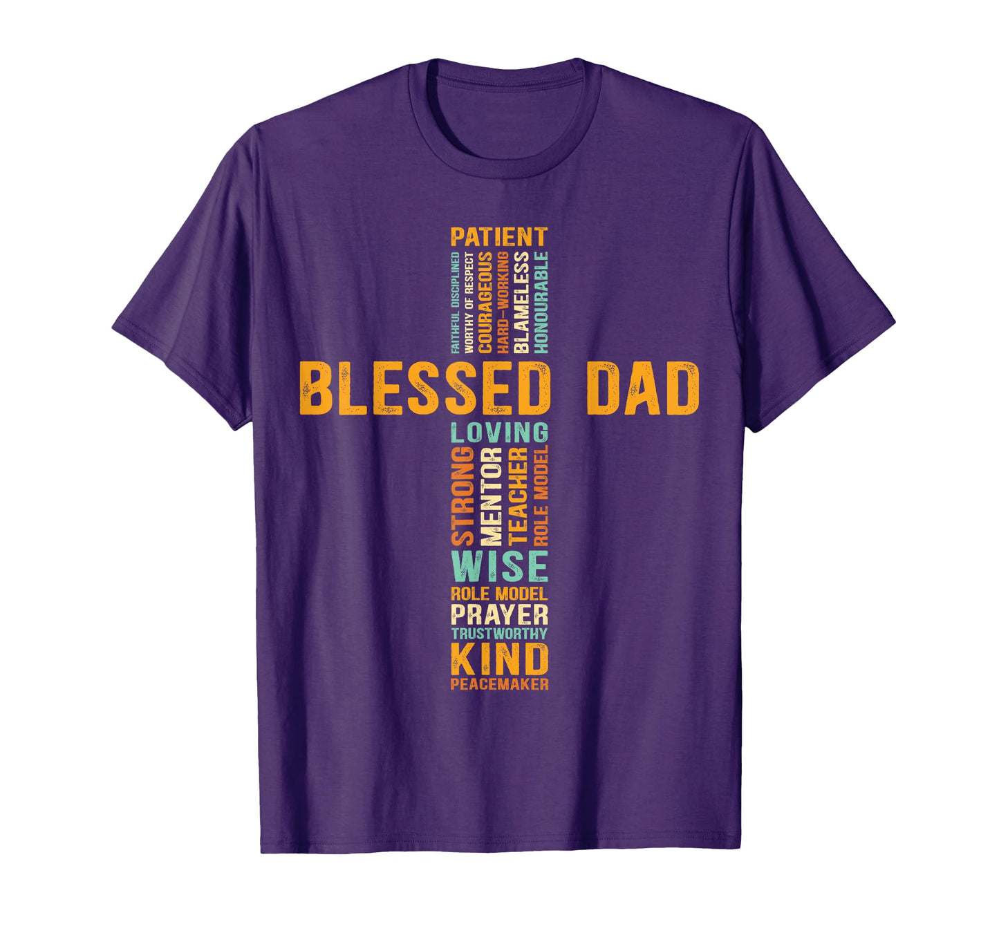 Christian Blessed Dad Cross Father's Day T-Shirt