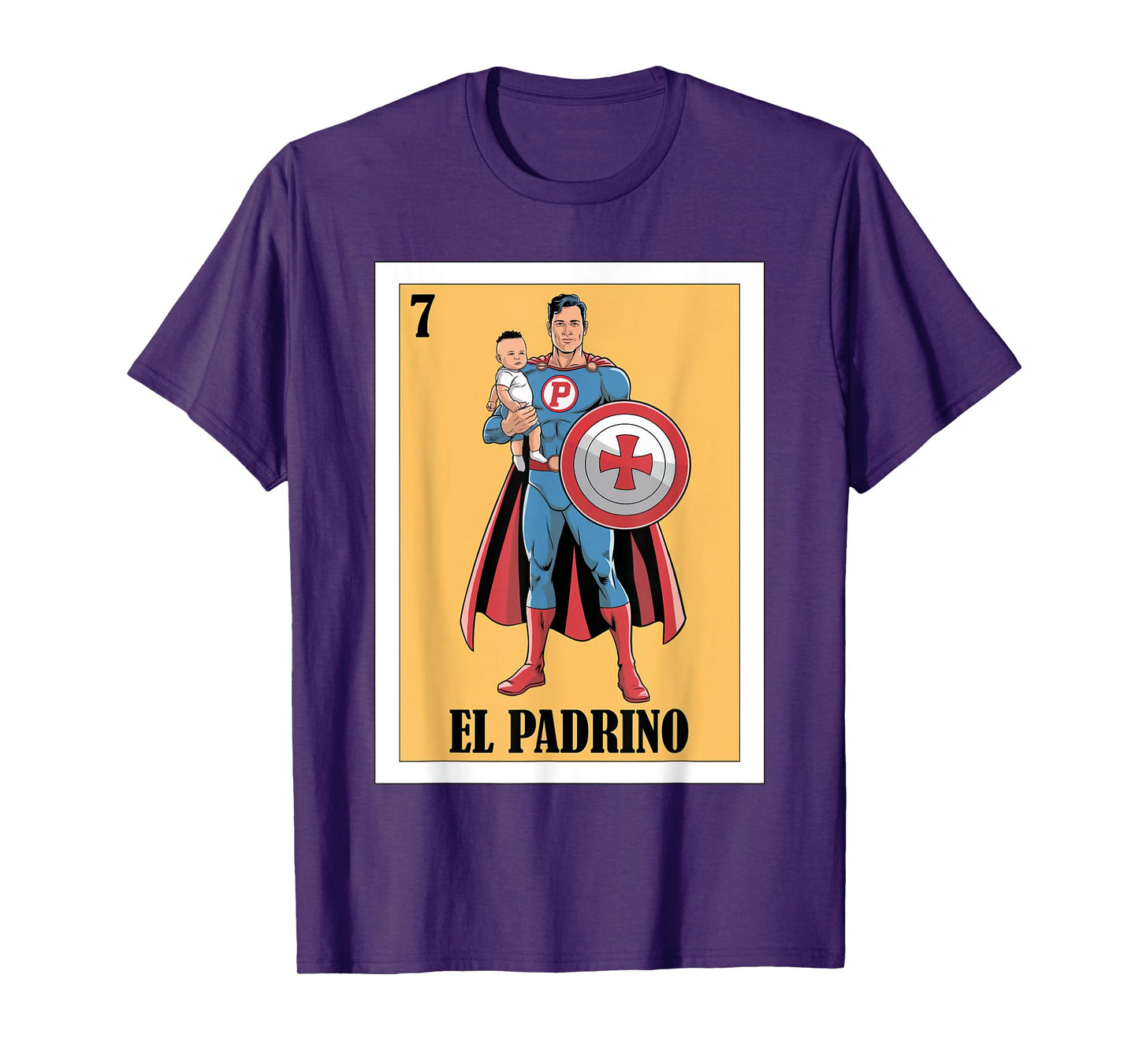 Funny Mexican Baptism Superhero Design - El Super Padrino T-Shirt