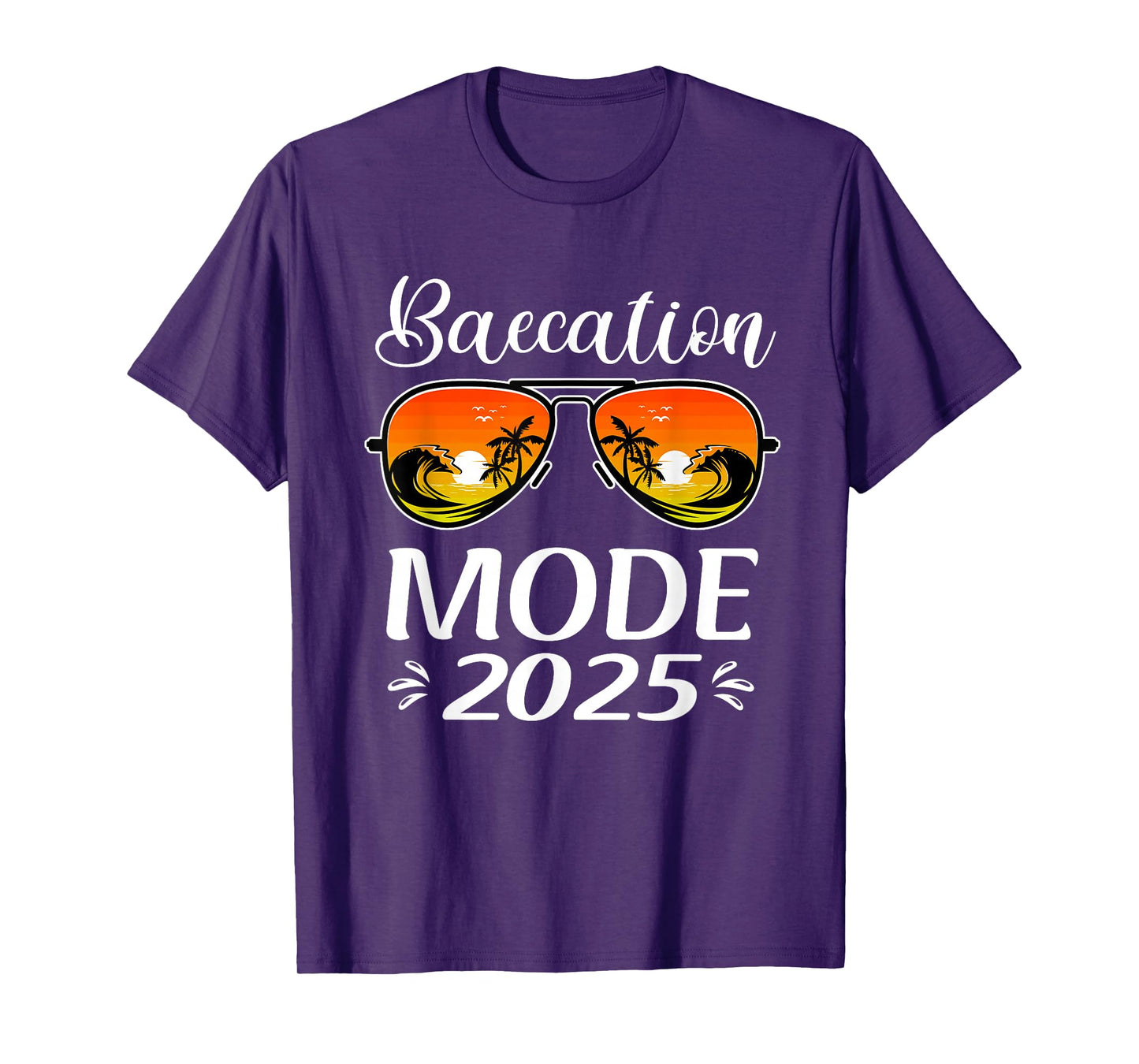 Baecation Mode 2025 Matching Couples Trip Beach Vacation T-Shirt