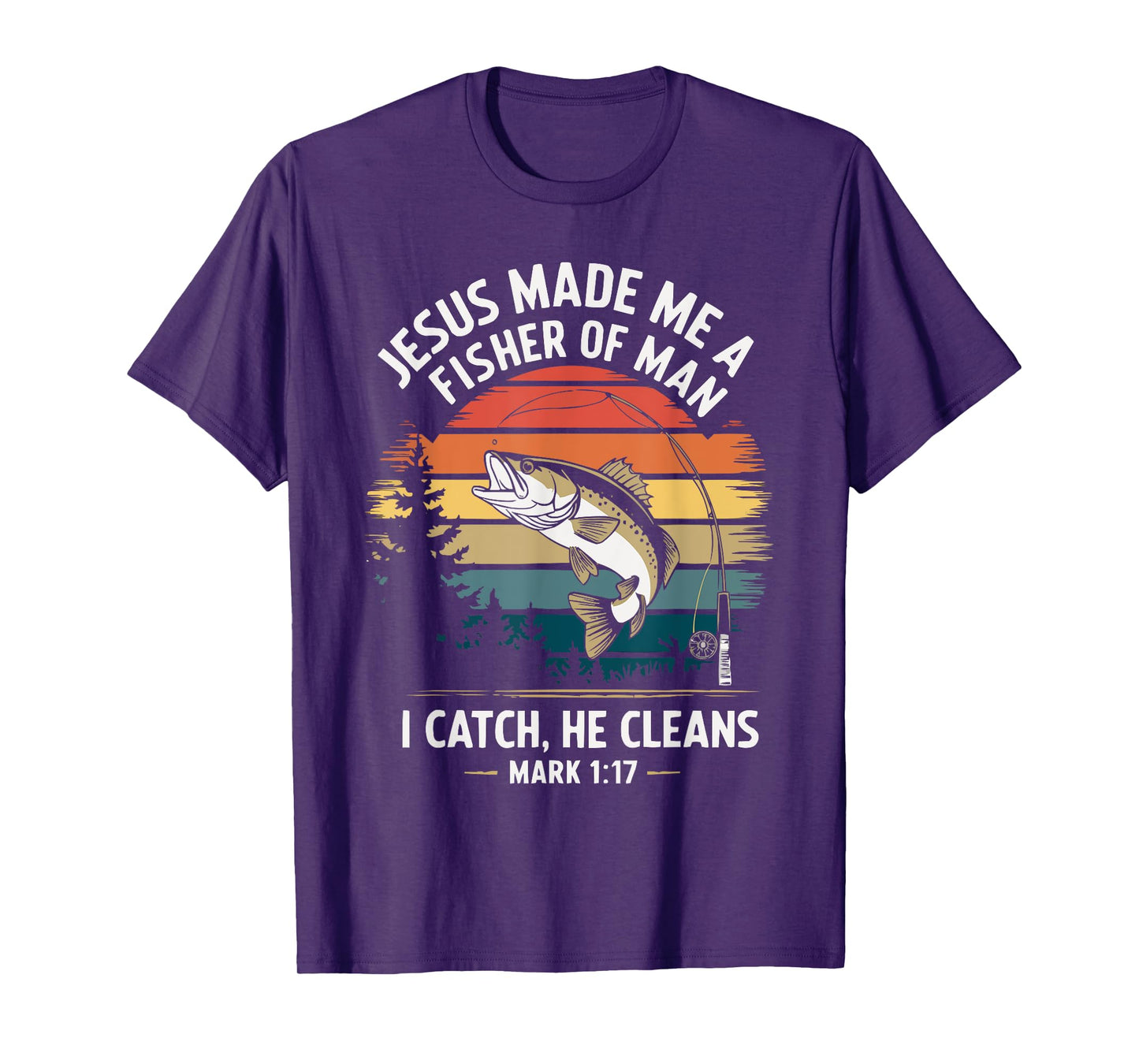 Fishing Jesus Christ Religion Christian Fisher Christianity T-Shirt