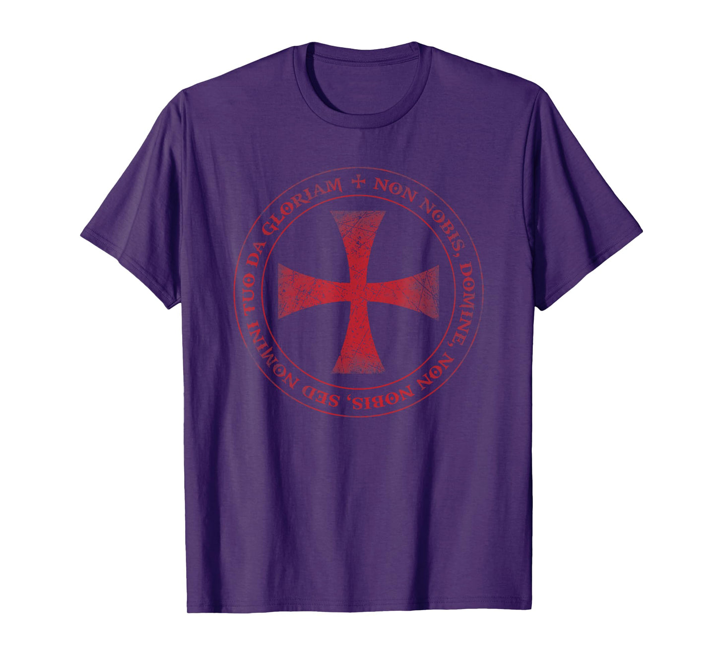 The Knights Templar Cross Motto Crusader Christian T-Shirt