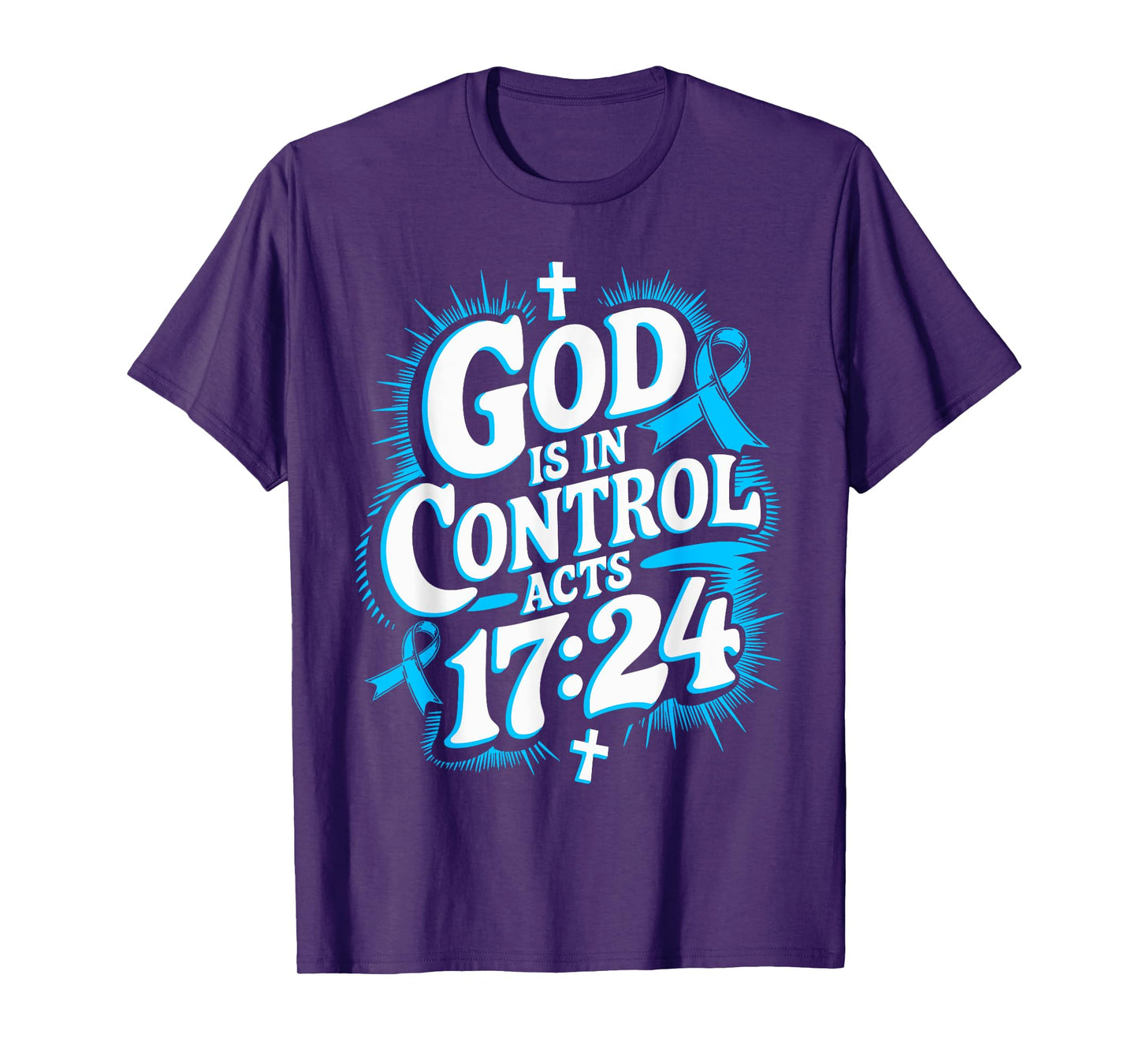 God Is In Control Survivor Prostate Cancer Awareness T-Shirt