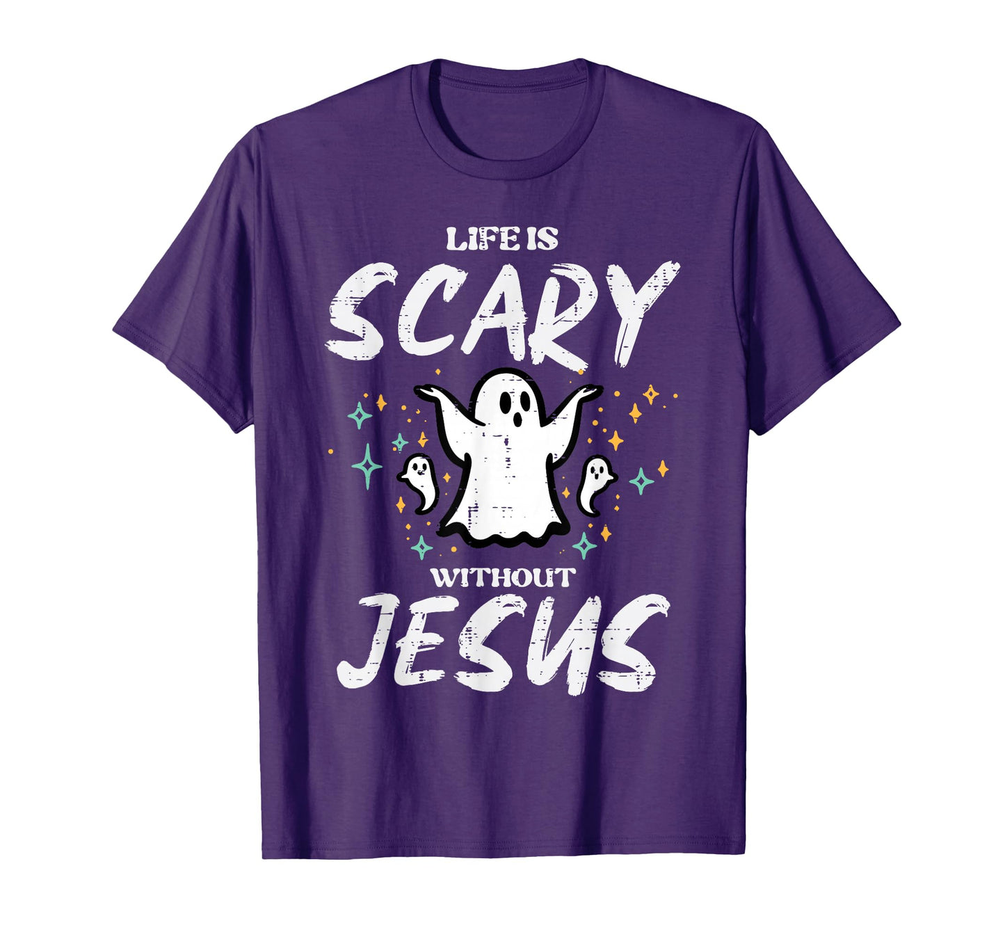 Halloween Life Scary Without Jesus Christian Costume Women T-Shirt
