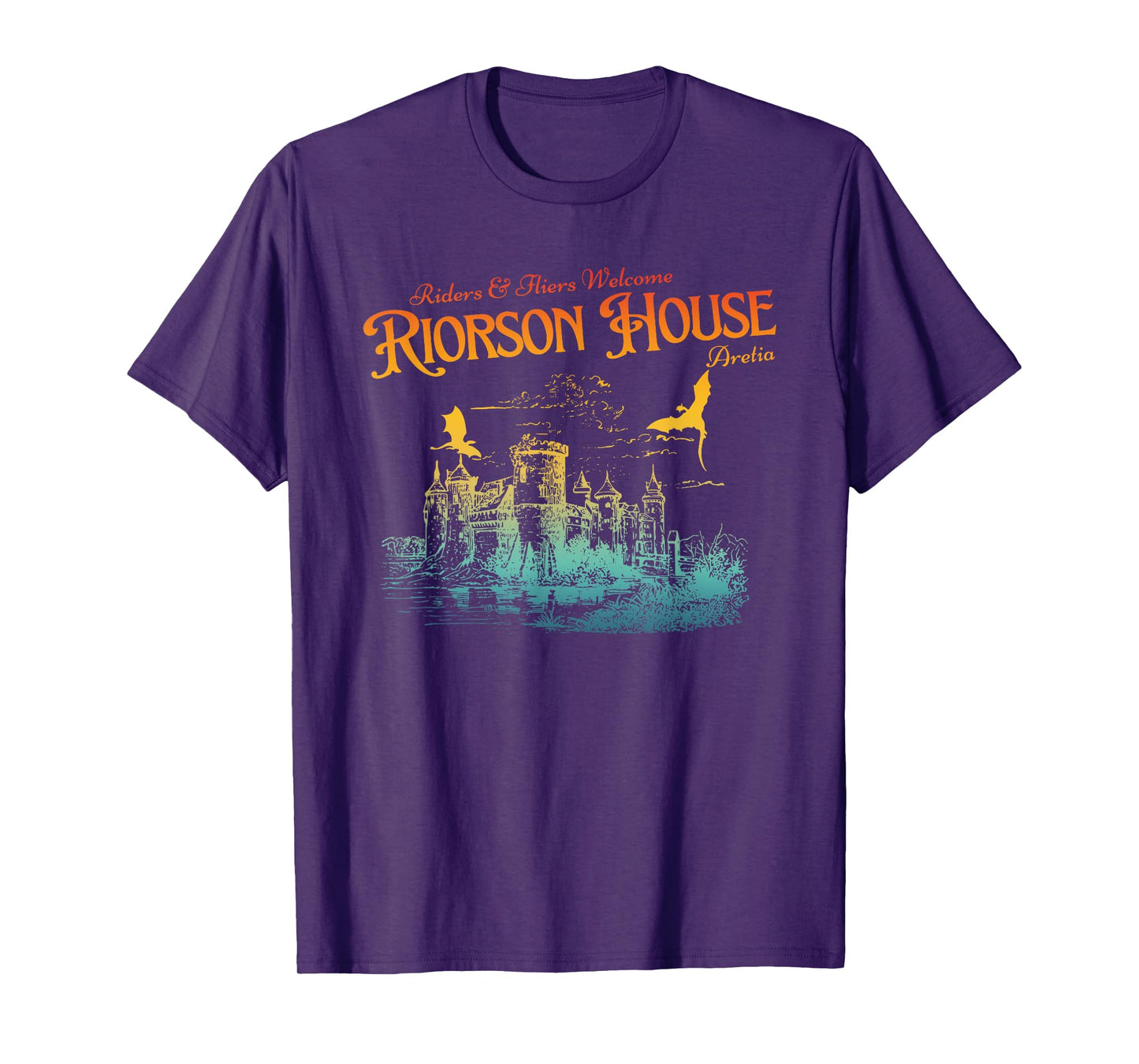 Riders & Fliers Welcome Riorson House Aretia Apparel T-Shirt, Small, Black