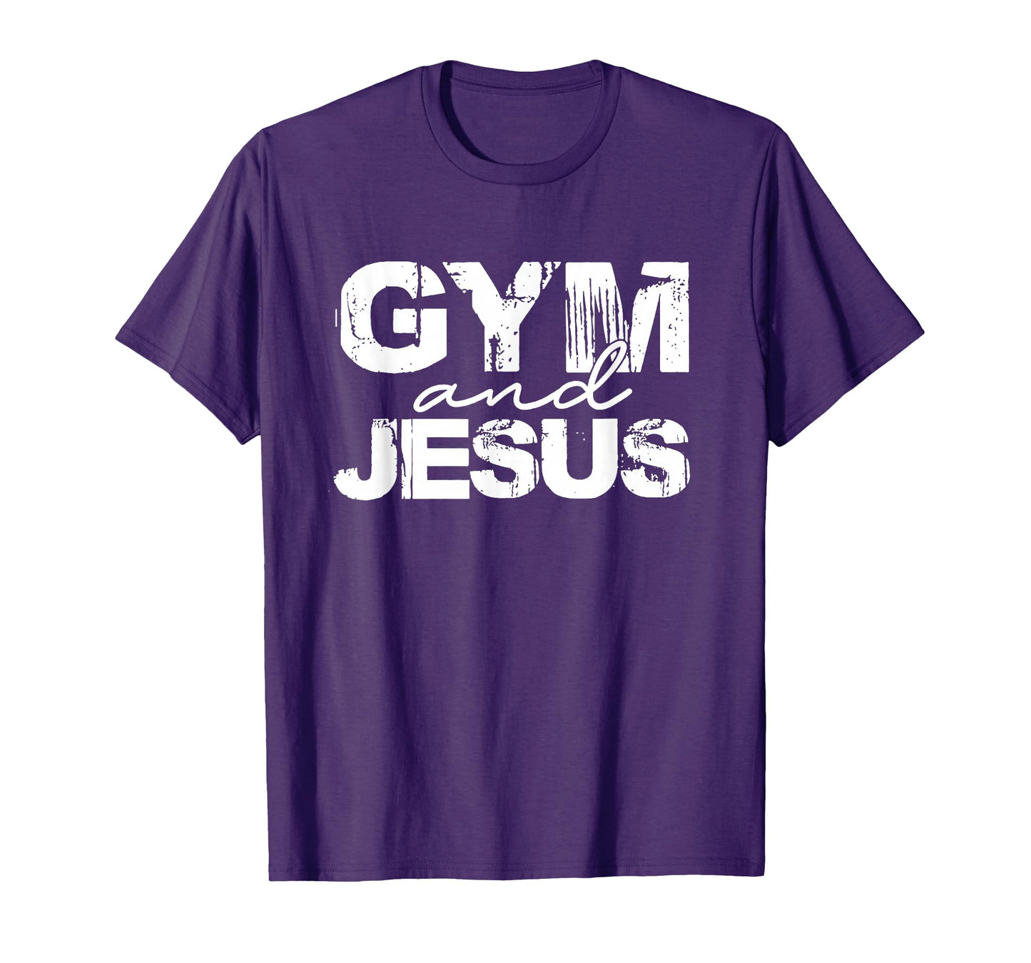 Gym and Jesus Workout Faith Design T-Shirt