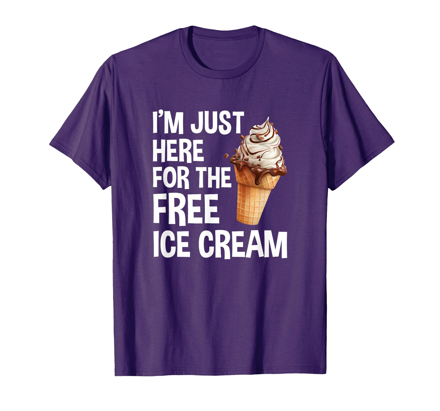 I'm Just Here For The Free Ice Cream Funny Cruise 2025 T-Shirt