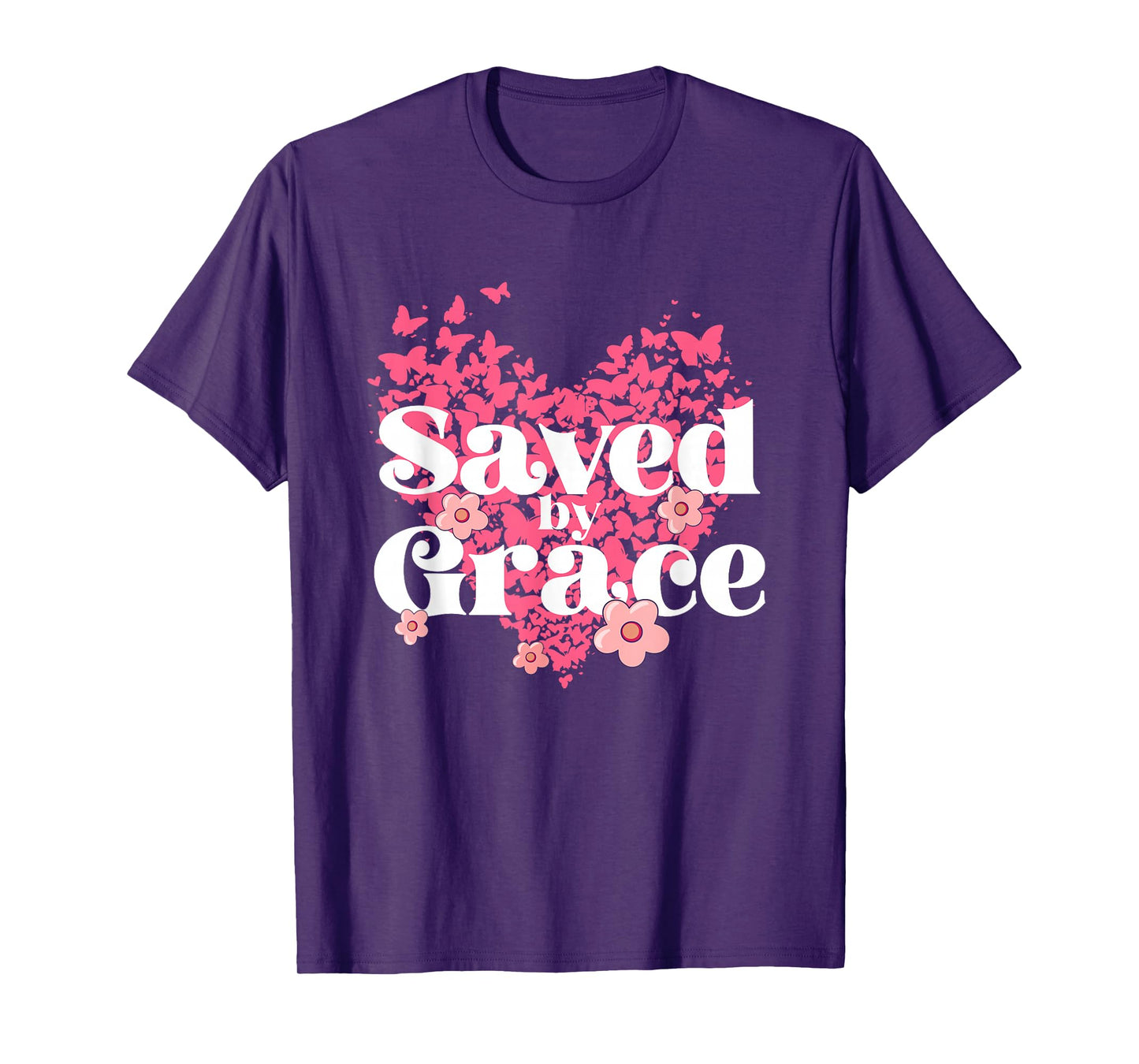 Saved by Grace Christian Women Faith for Teens Girls T-Shirt