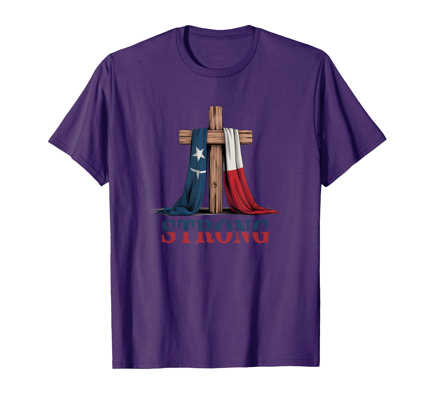 Texas Strong Cross Christian Patriotic Religion T-Shirt