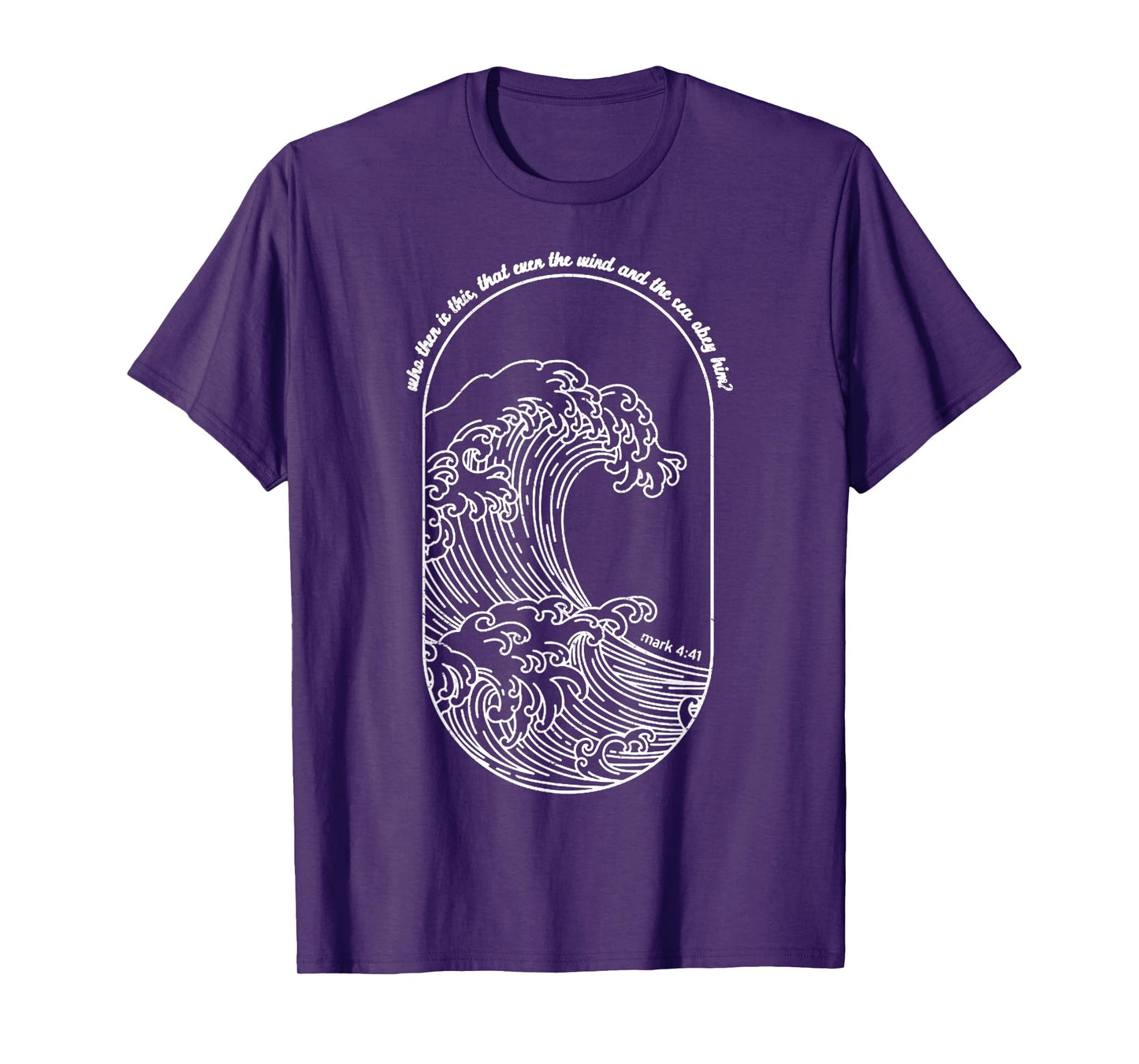 Vintage Wind and Waves Obey Christian Jesus Japanese Wave T-Shirt