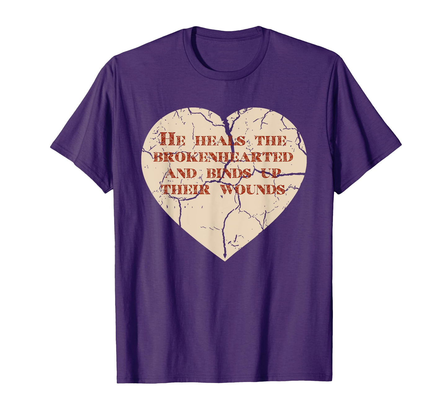 God and Christian Psalm 147:3 Healing Heart Jesus T-shirt T-Shirt