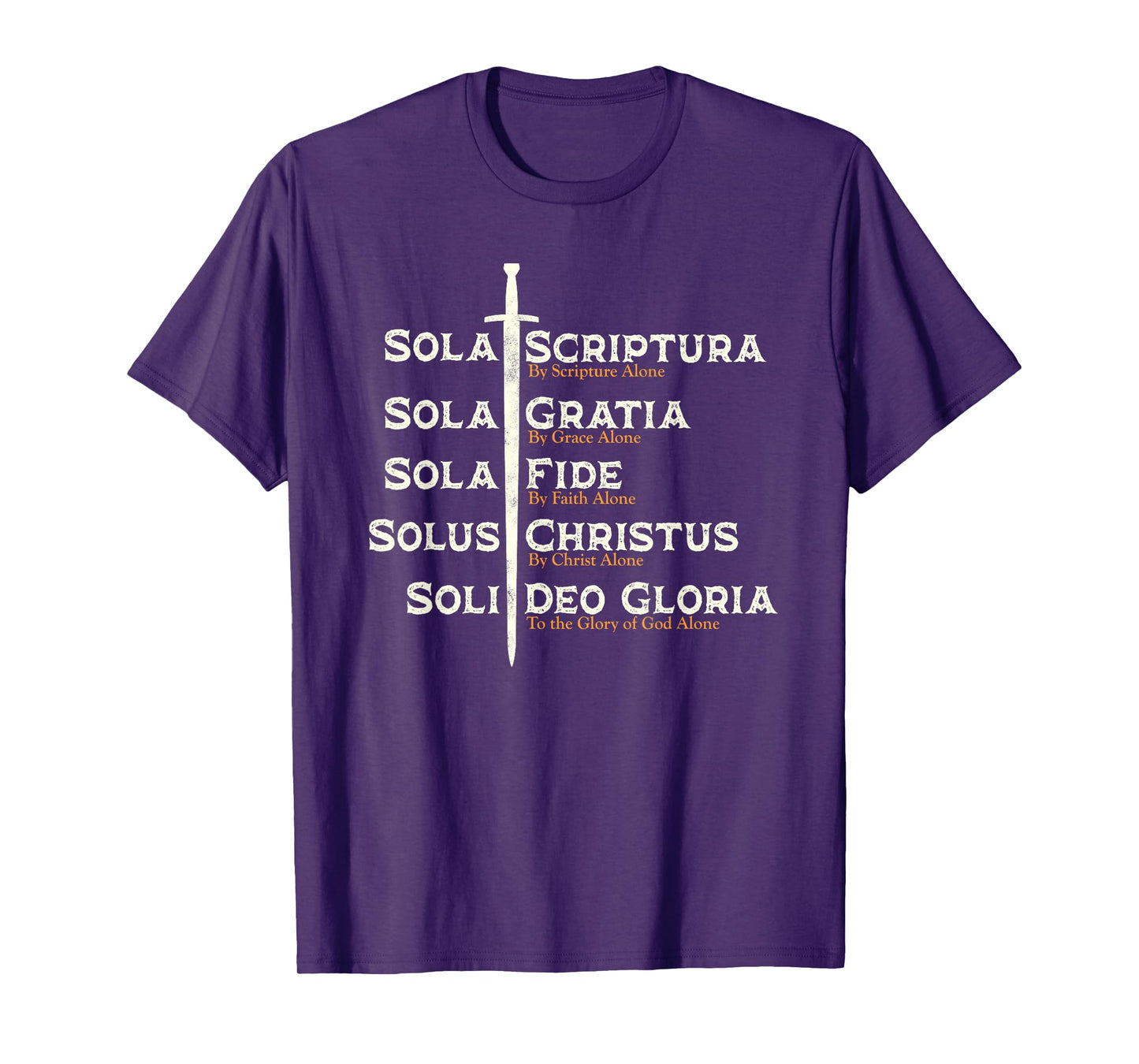 Five Solas of the Reformation Shirts Reformed Theology Bible T-Shirt