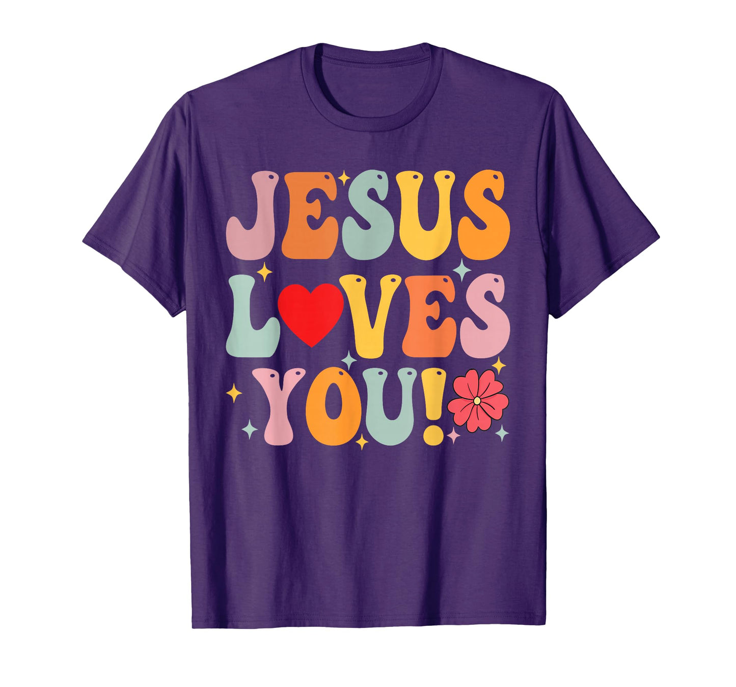 Jesus Loves You Christian Kids Women Religious Faith T-Shirt