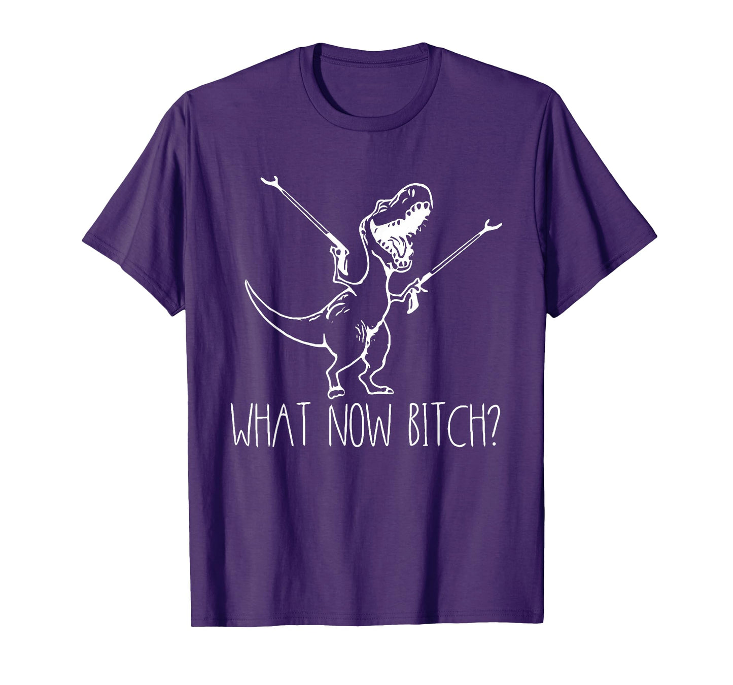 What Now Bich Funny T Rex Dinosaur Saying Quote Men Women T-Shirt